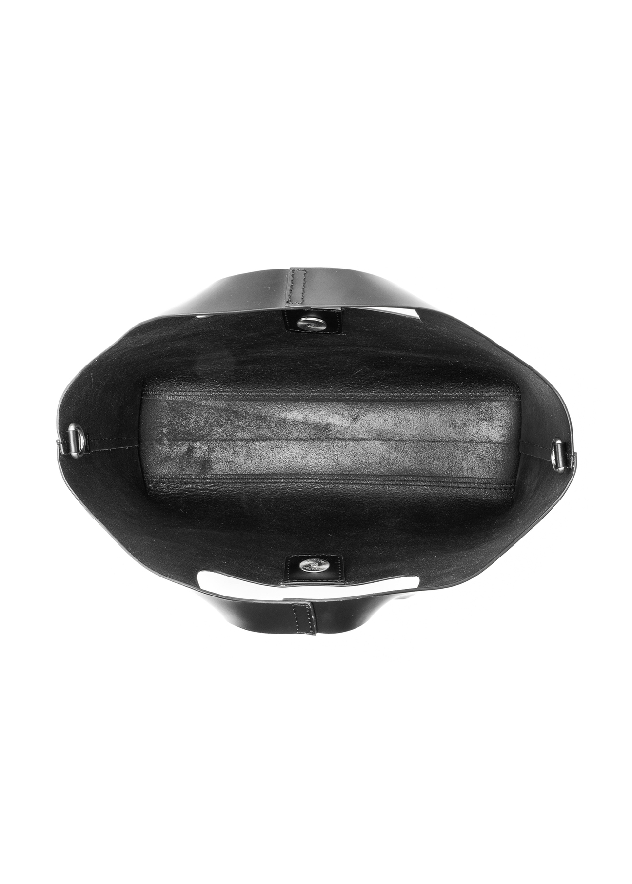 Black leather women's handbag TORES-1139-99(Z25), product view from above on a white background.