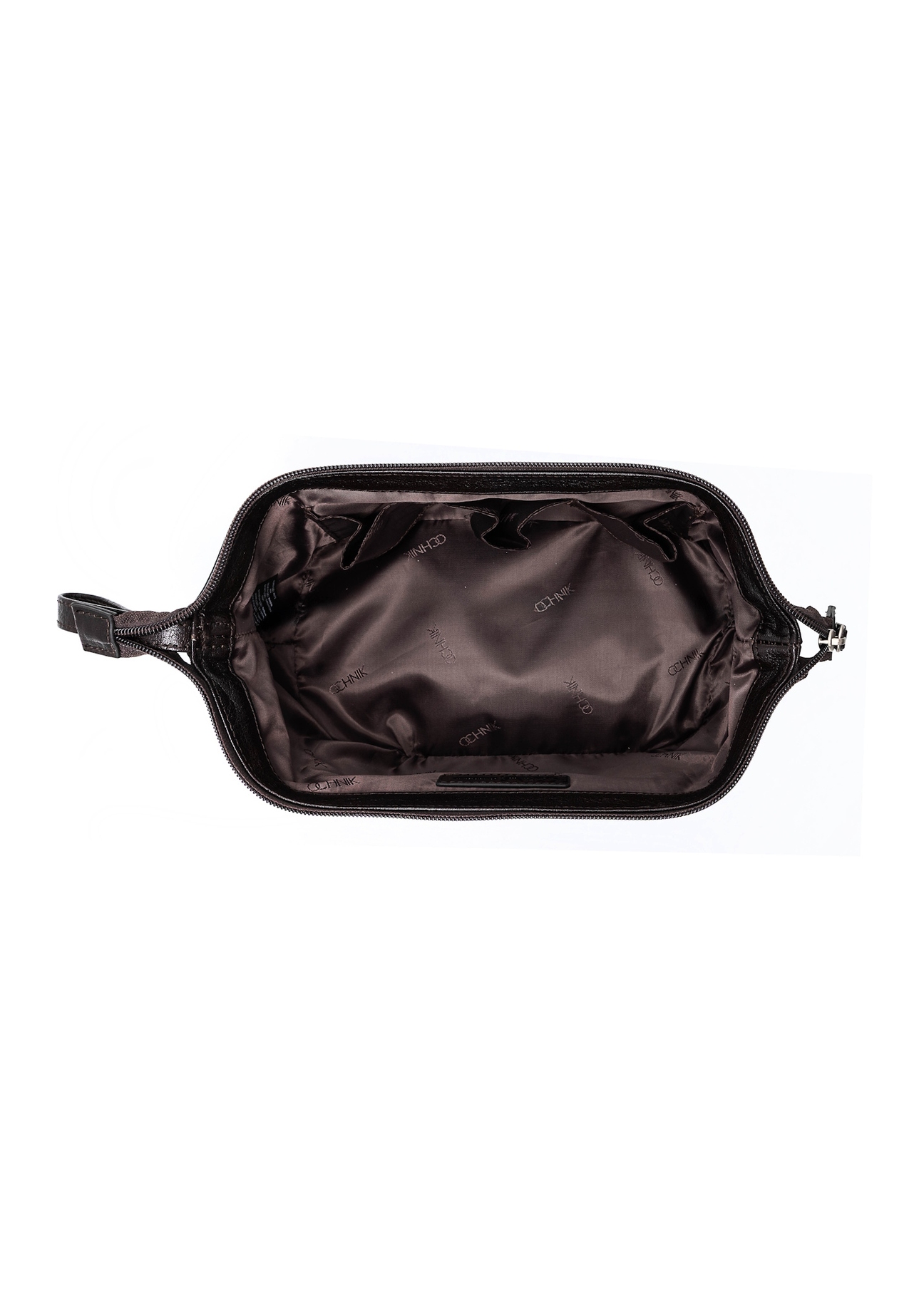 Men's glossy cosmetic bag TORMS-0479-89(Z25), product view inside on white background.