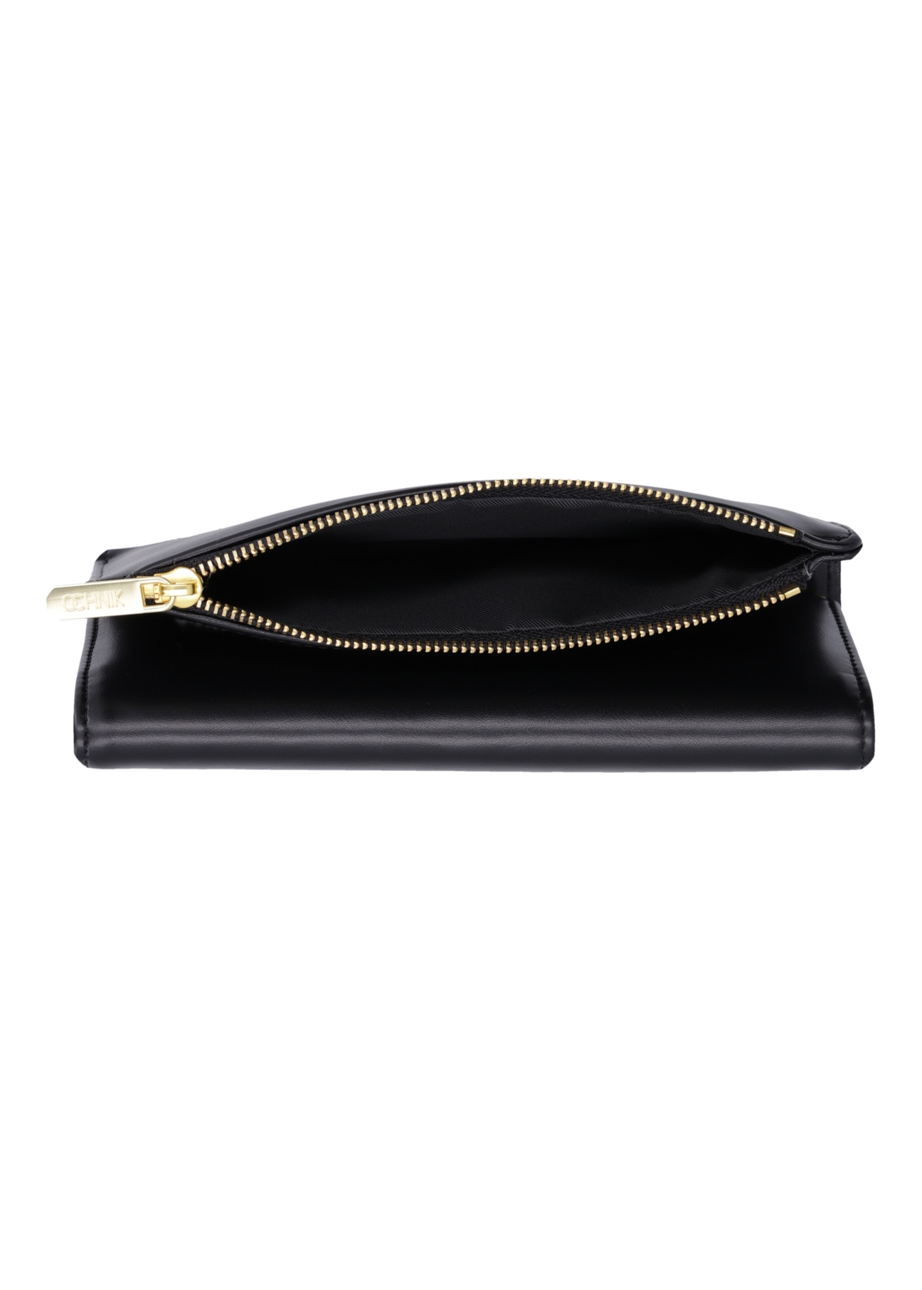 Black large women's wallet POREC-0449-99(Z26), product view inside on white background.