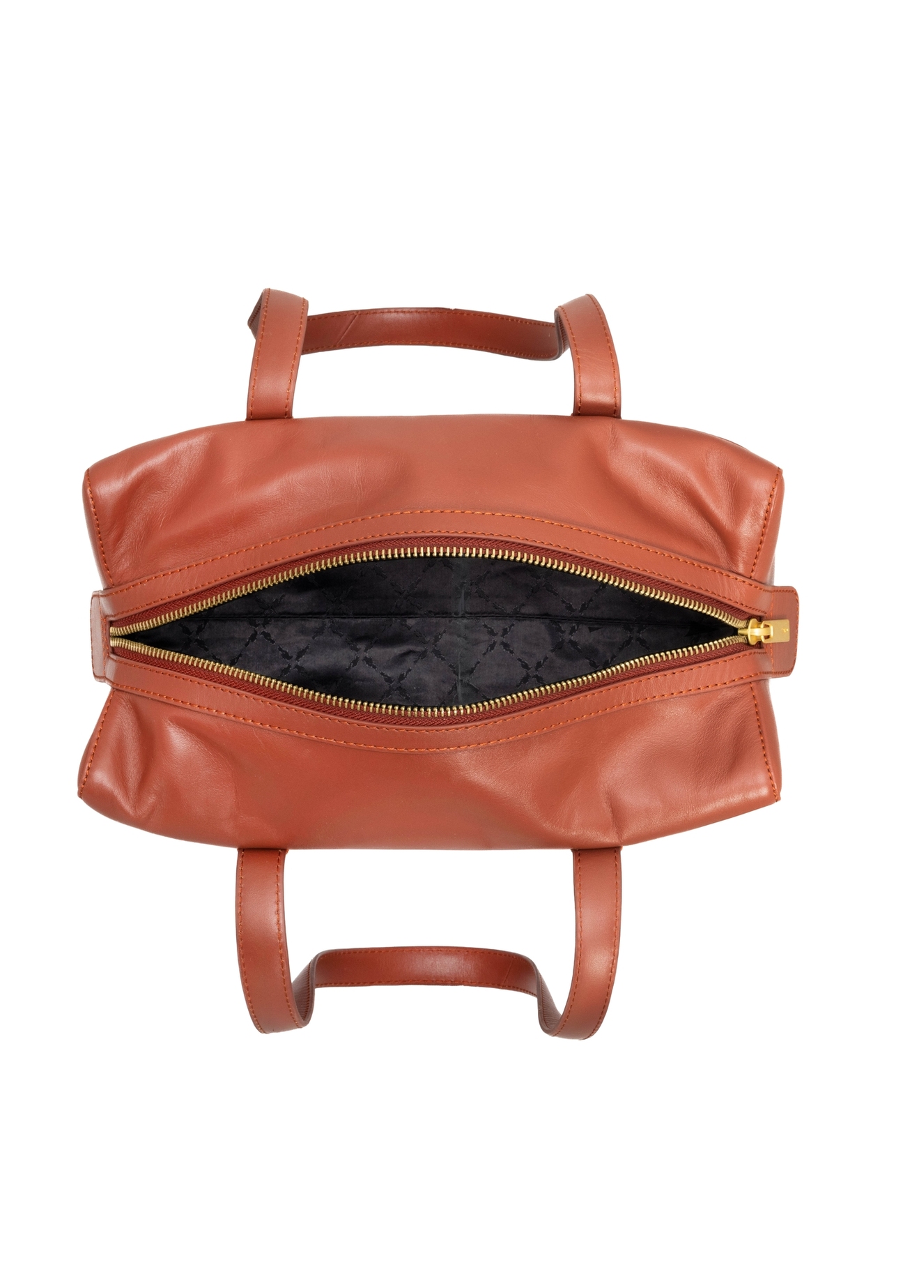 Women's leather handbag in red color TORES-1431-3D(Z26), product view inside on white background.
