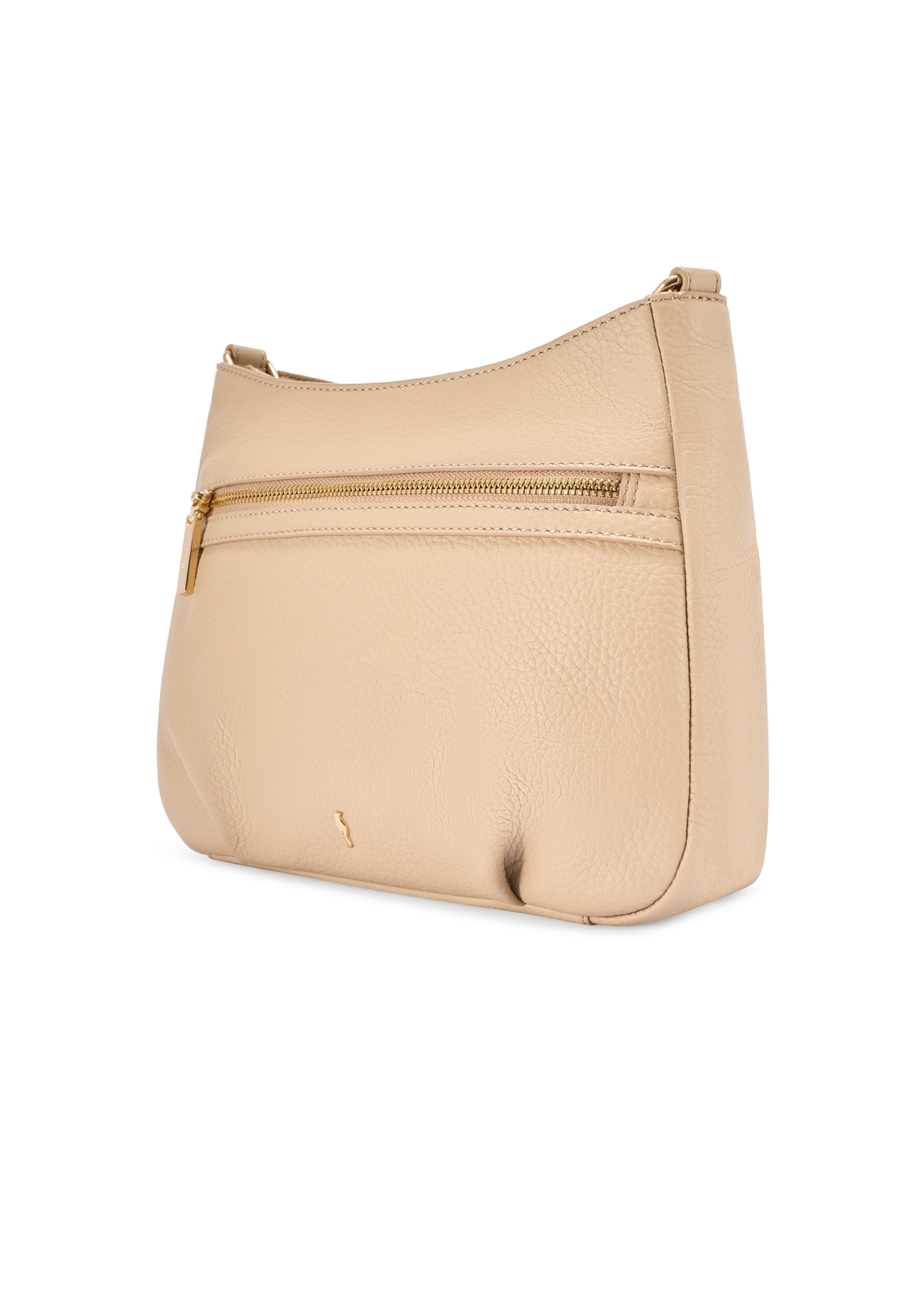 Beige women's shoulder bag TORES-1213-1B(W26) - diagonal product view, on a white background.