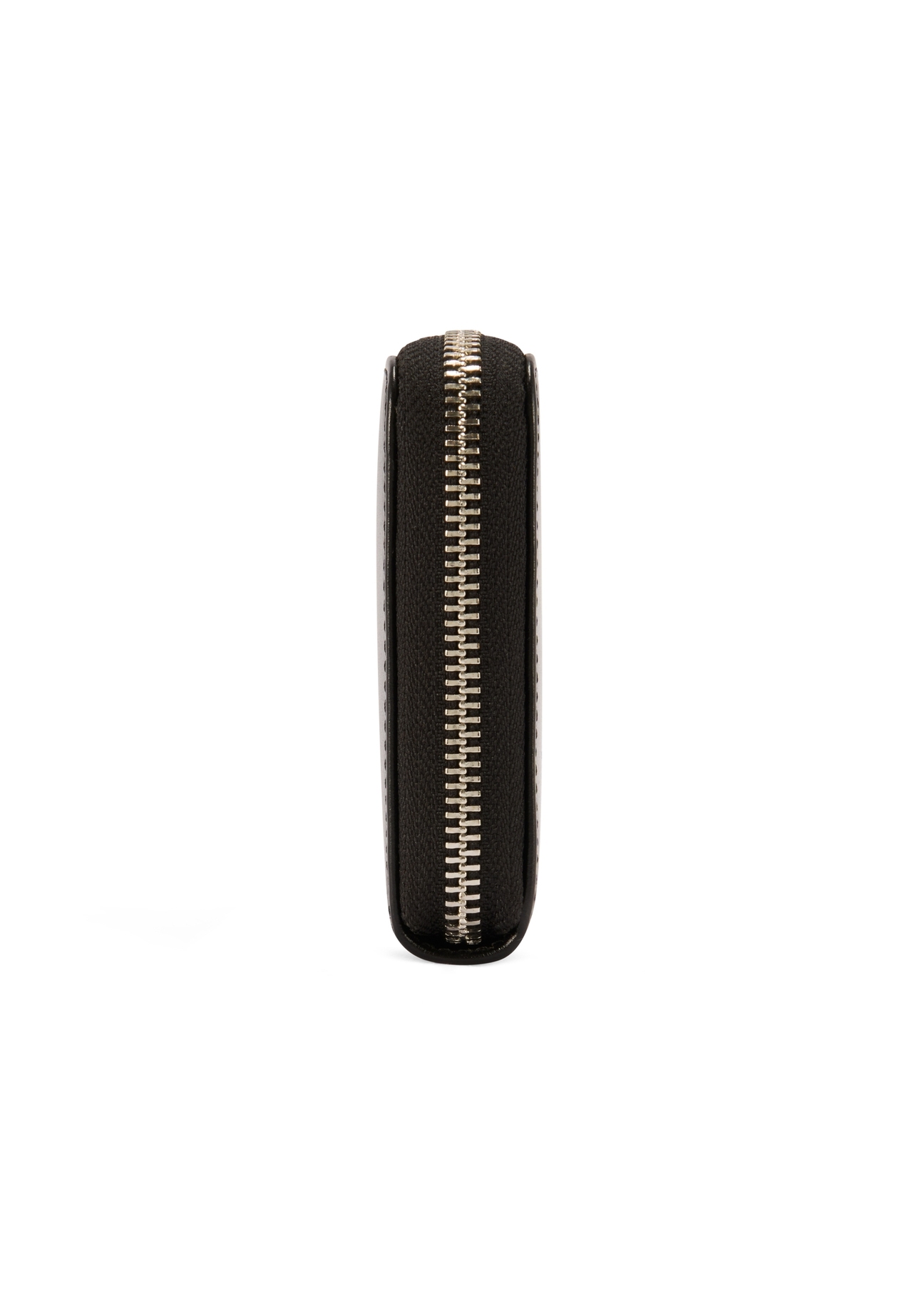 Black leather women's wallet PORES-0976-99(Z25), product view from the side on a white background.