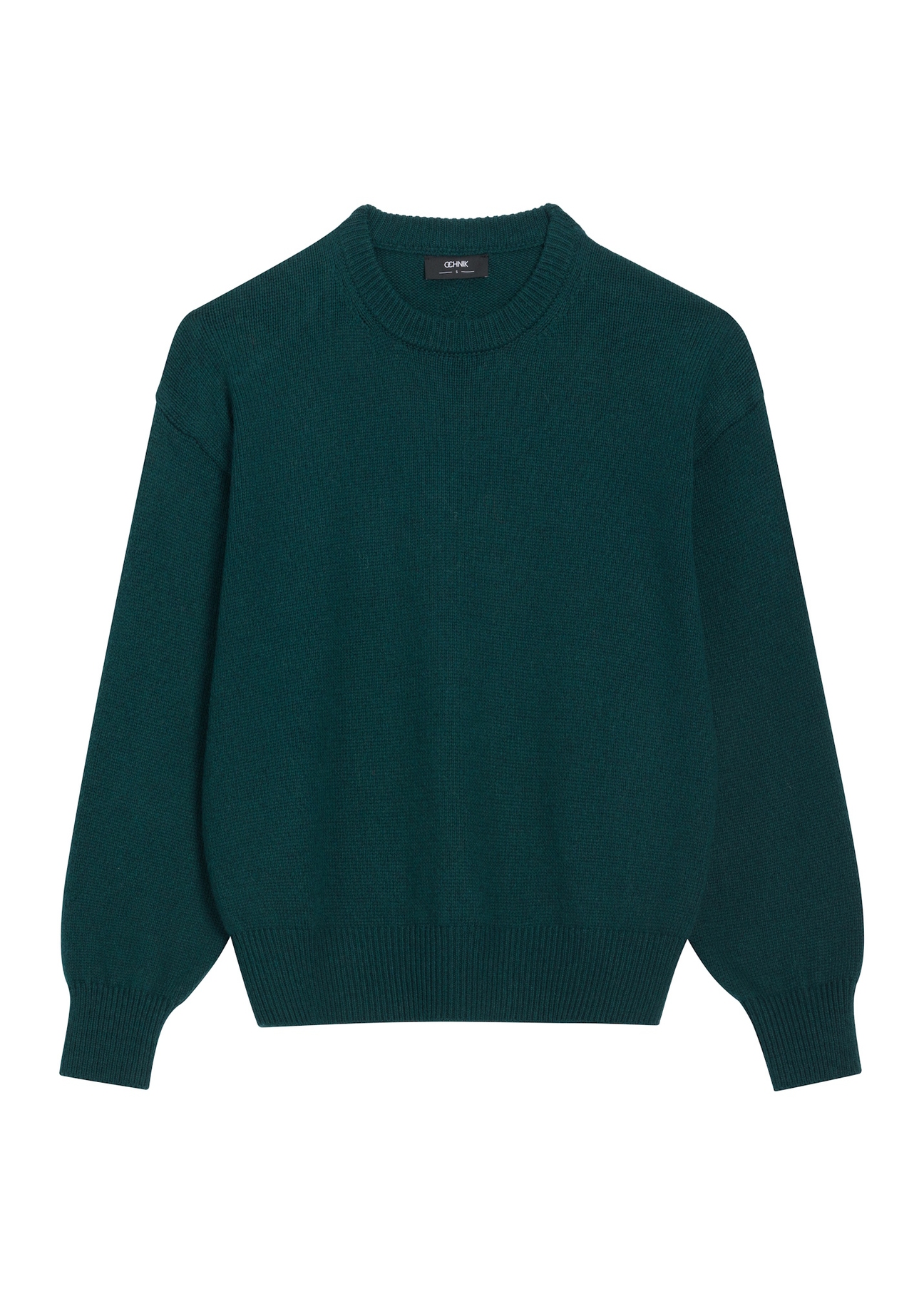 Turquoise oversize women's sweater SWEDT-0280-7F(Z26), front view of the product on a white background.