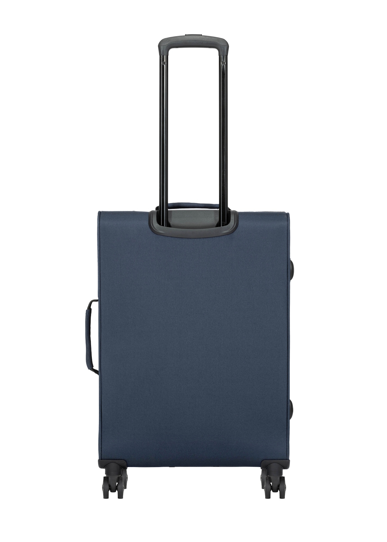 Medium suitcase on wheels WALNY-0045-7D-24(W26) - product view from the back, on a white background.