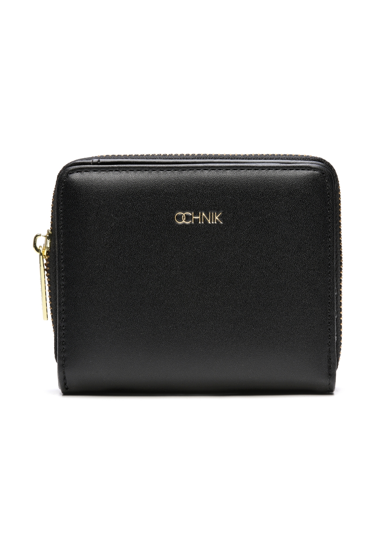 Black small women's wallet POREC-0399A-99(Z25), product view from the front on a white background.