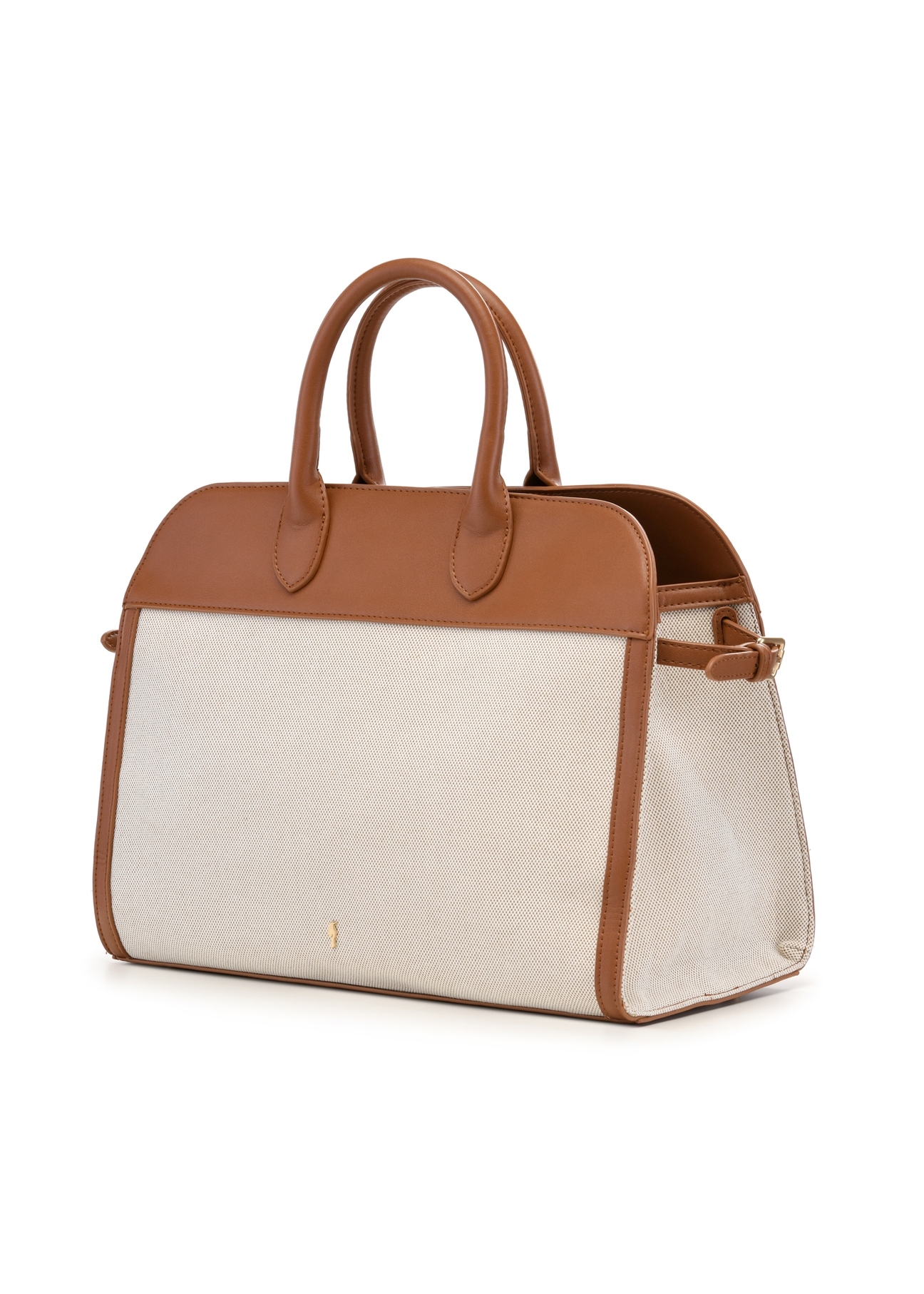 Beige large women's handbag TOREC-1202-0P(W26), diagonal product view on a white background.