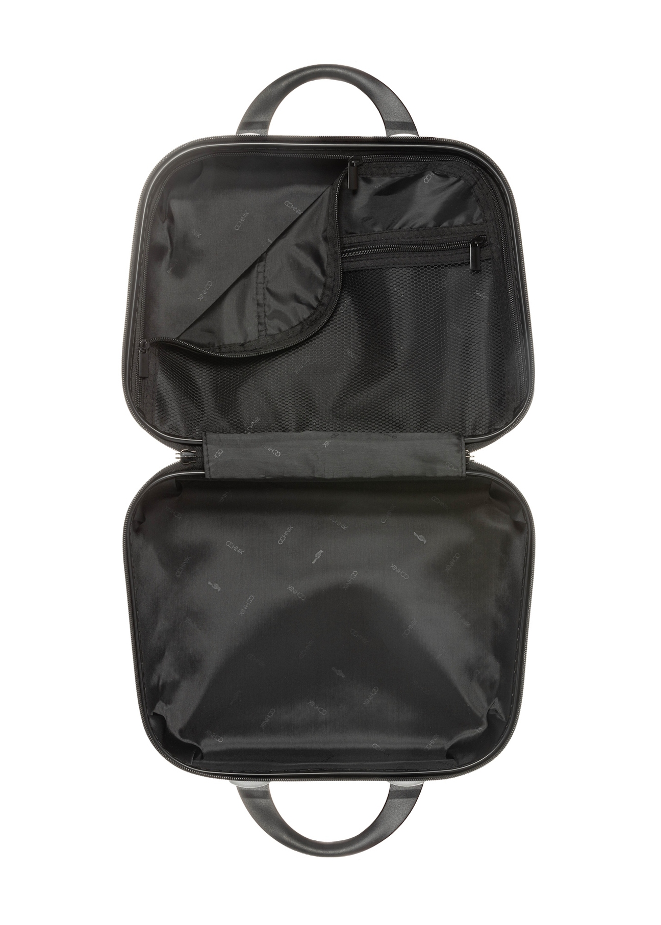 Travel cosmetic bag WALPC-0012-2X-14(W26), product view inside on white background.