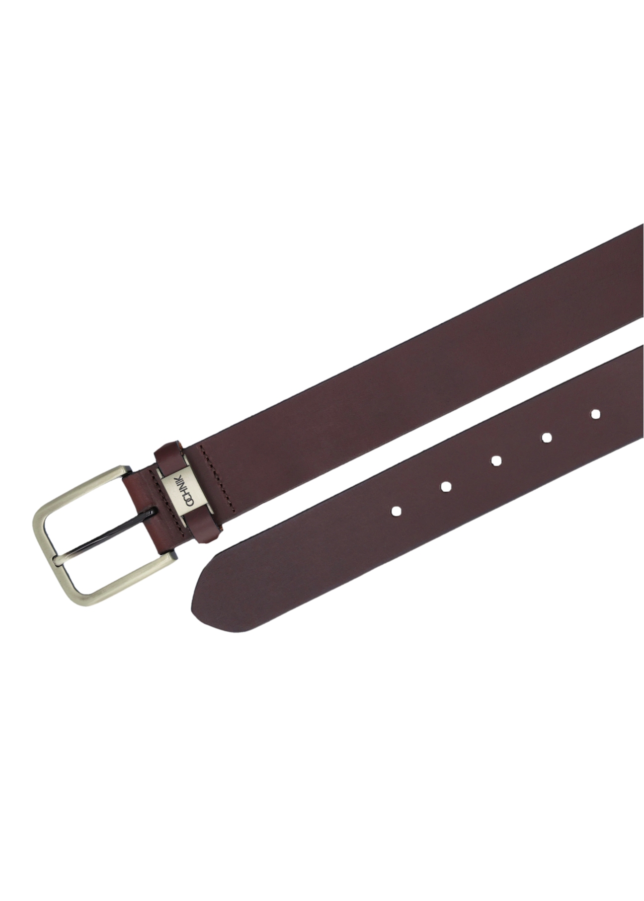 Men's brown leather belt PASMS-0273-1I(Z26)