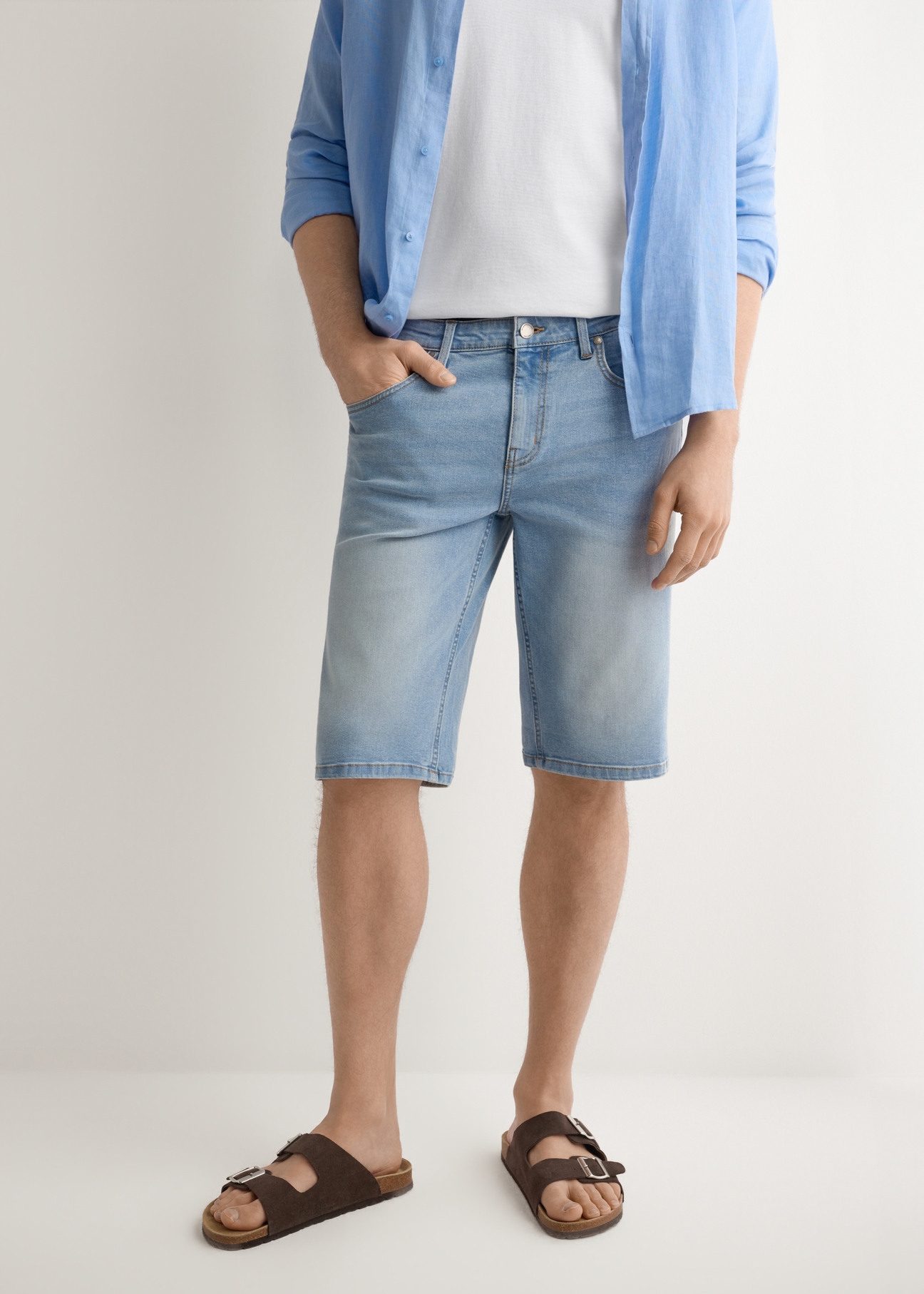 Men's blue denim shorts SZOMT-0037-7B(W26)