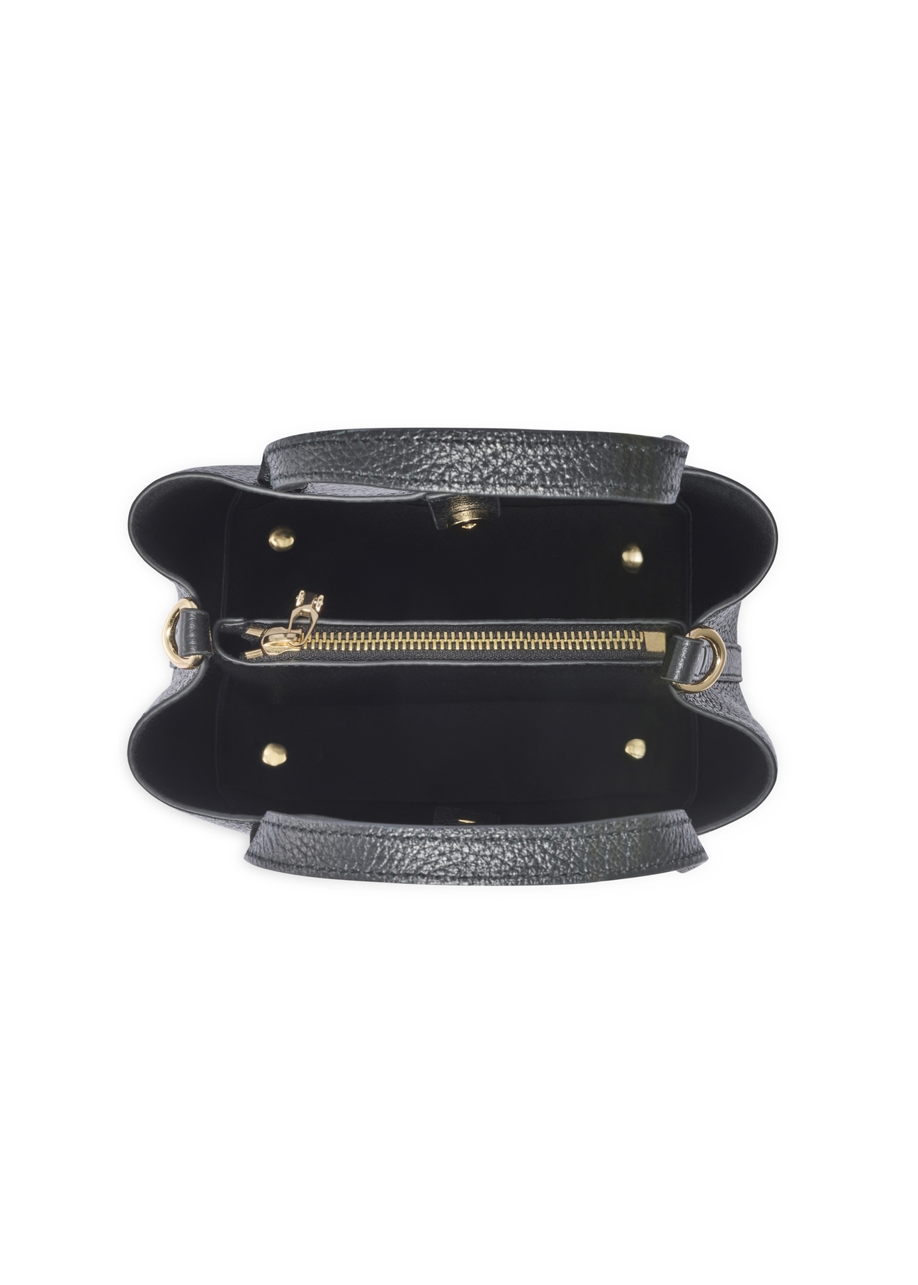 Small leather women's handbag TORES-1359-9I(Z26). Top view on a white background.