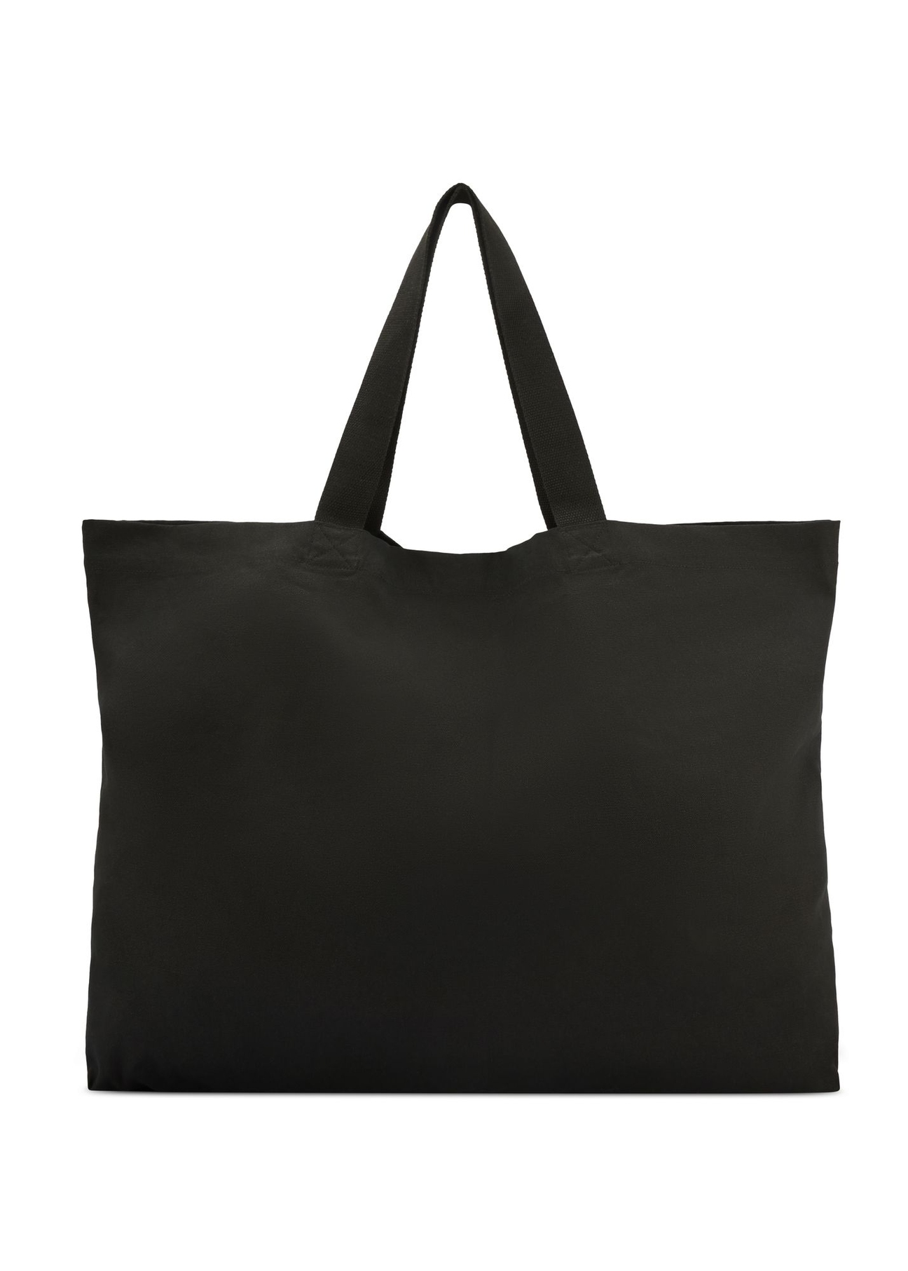 Black cotton bag TOREN-0136-9P(W26) - product view from the back on a white background.