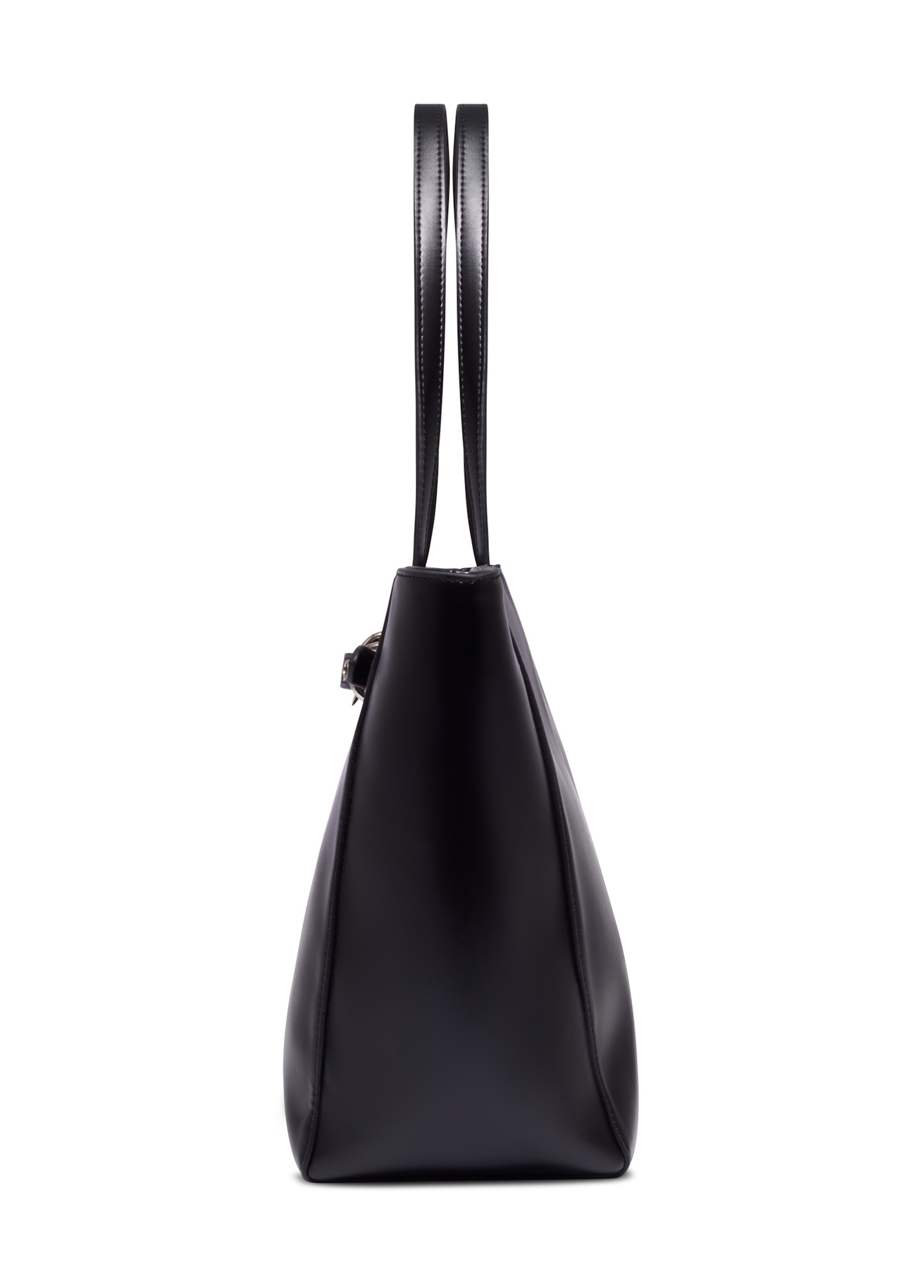 Women's shopper bag in black TOREC-1340-99(Z26), side view of the product on a white background.