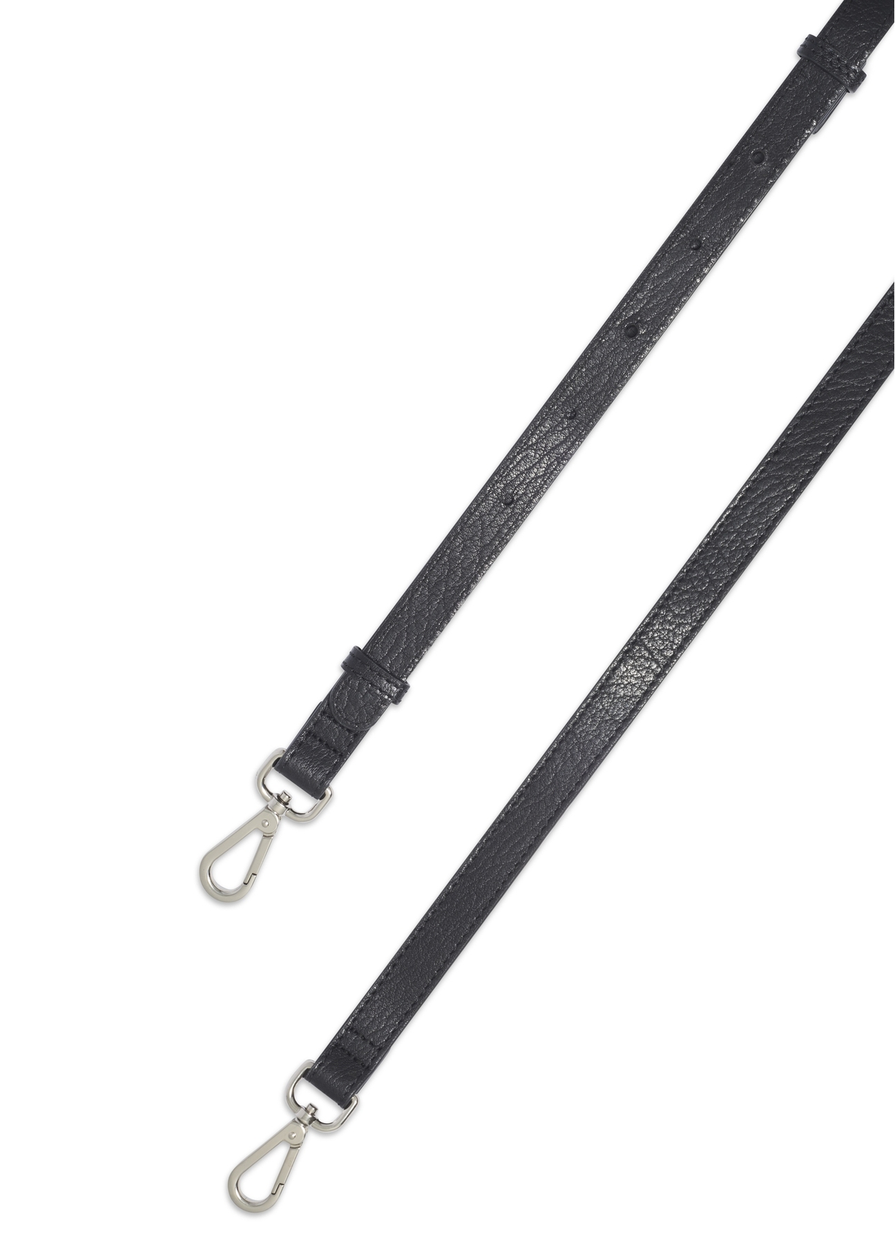 Classic black leather women's handbag TORES-1371-99(Z26), view of the product strap on a white background.