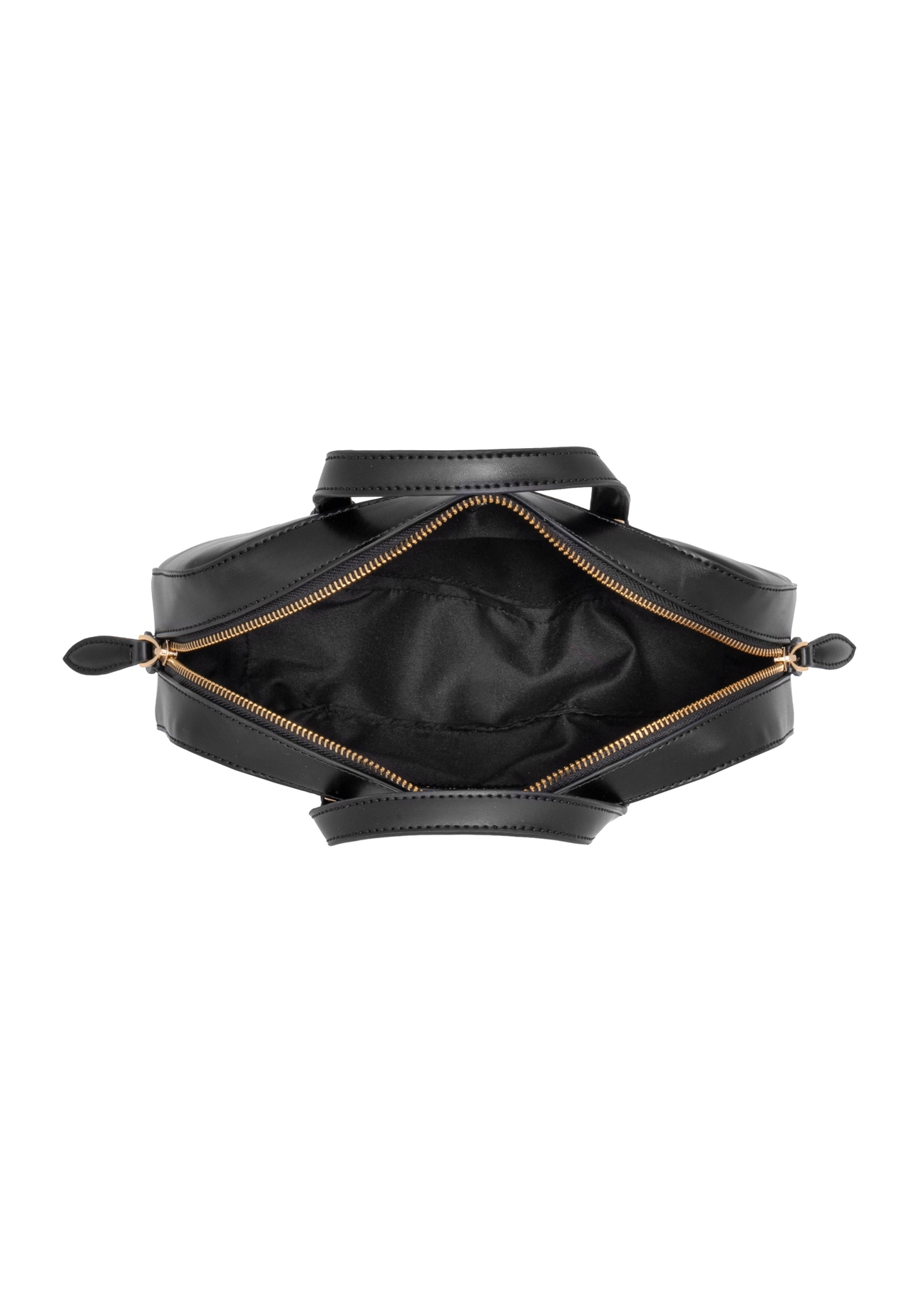 Small women's handbag in black TOREC-1382-99(Z26), product view inside on white background.