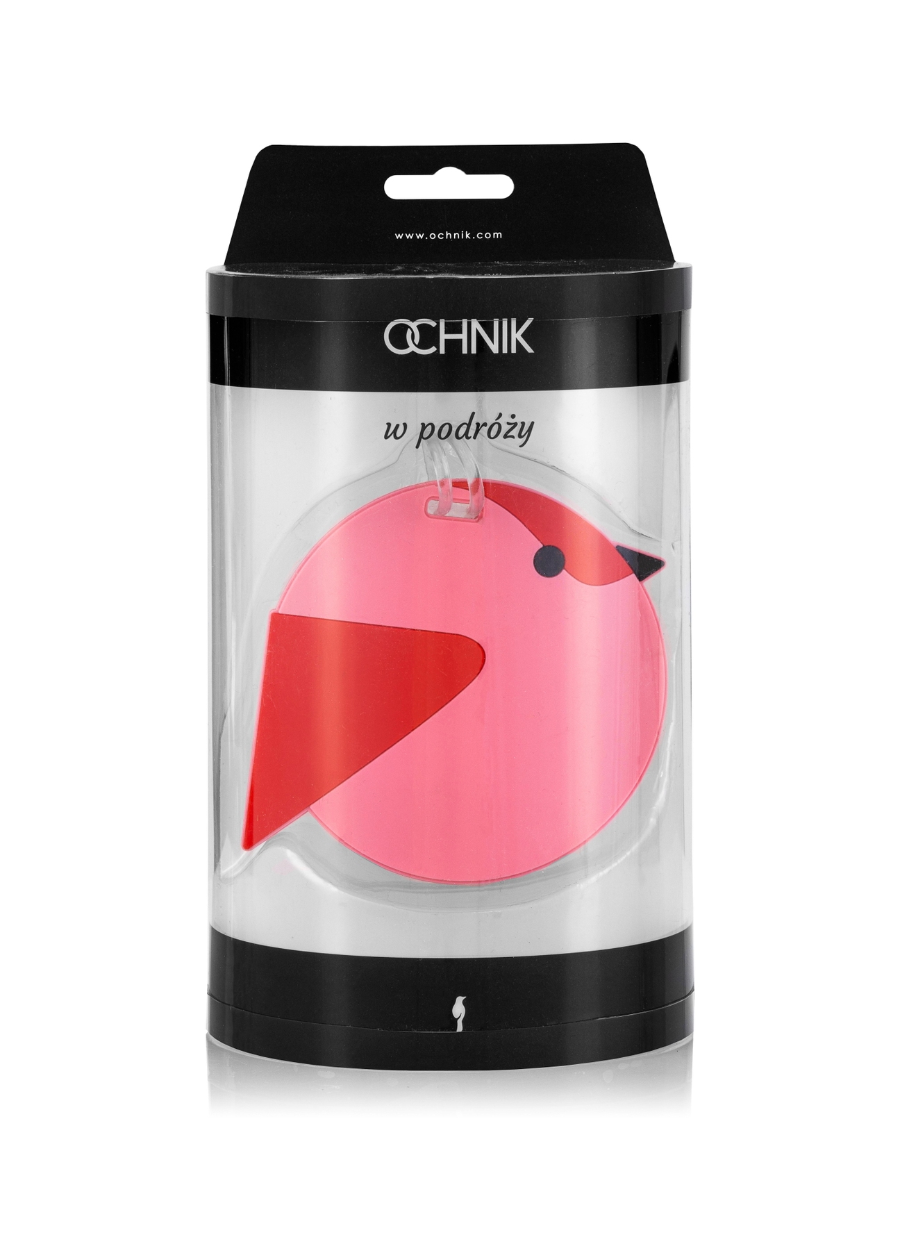 Round luggage tag pink bird AW-004-0004-31(W23)-02