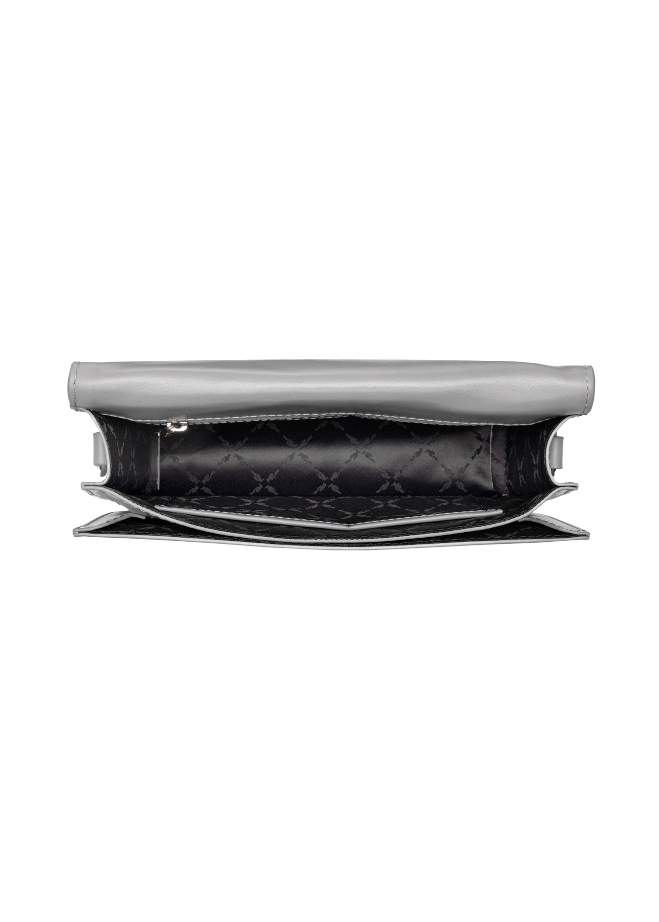 Smooth graphite women's handbag TORES-1437-9D(Z26). Top view on a white background.