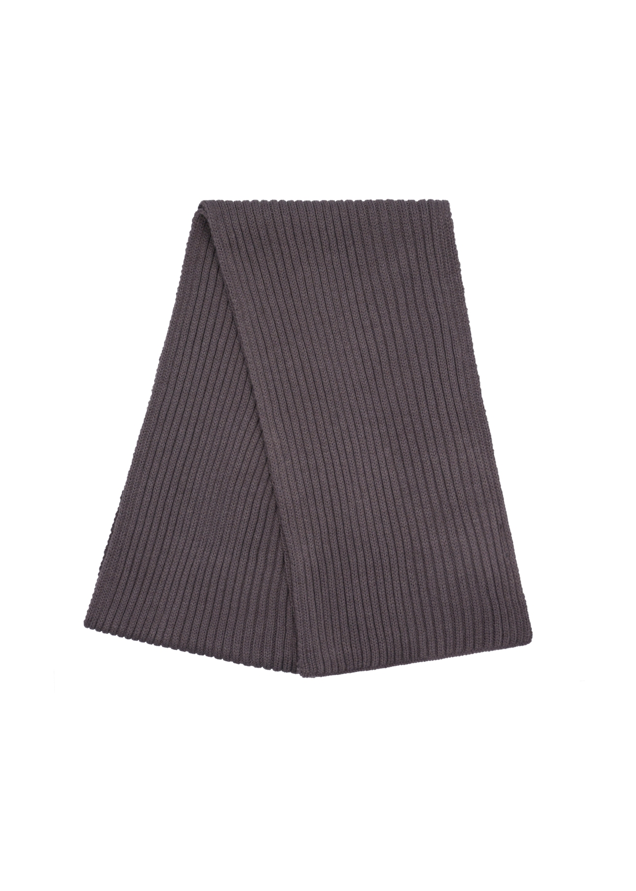 Men's gray winter scarf SZAMT-0016-9B(Z26), folded product view on white background.