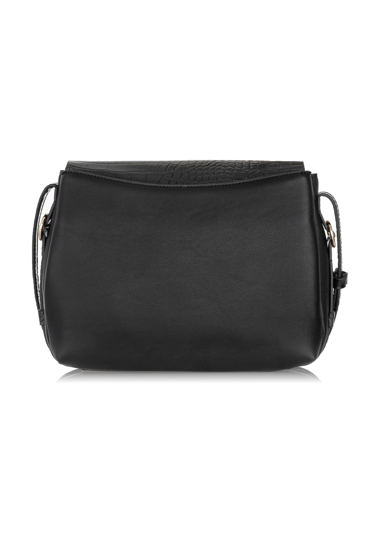 Women's handbag with croco elements TOREC-0860A-97(Z25), product view from the back on a white background.