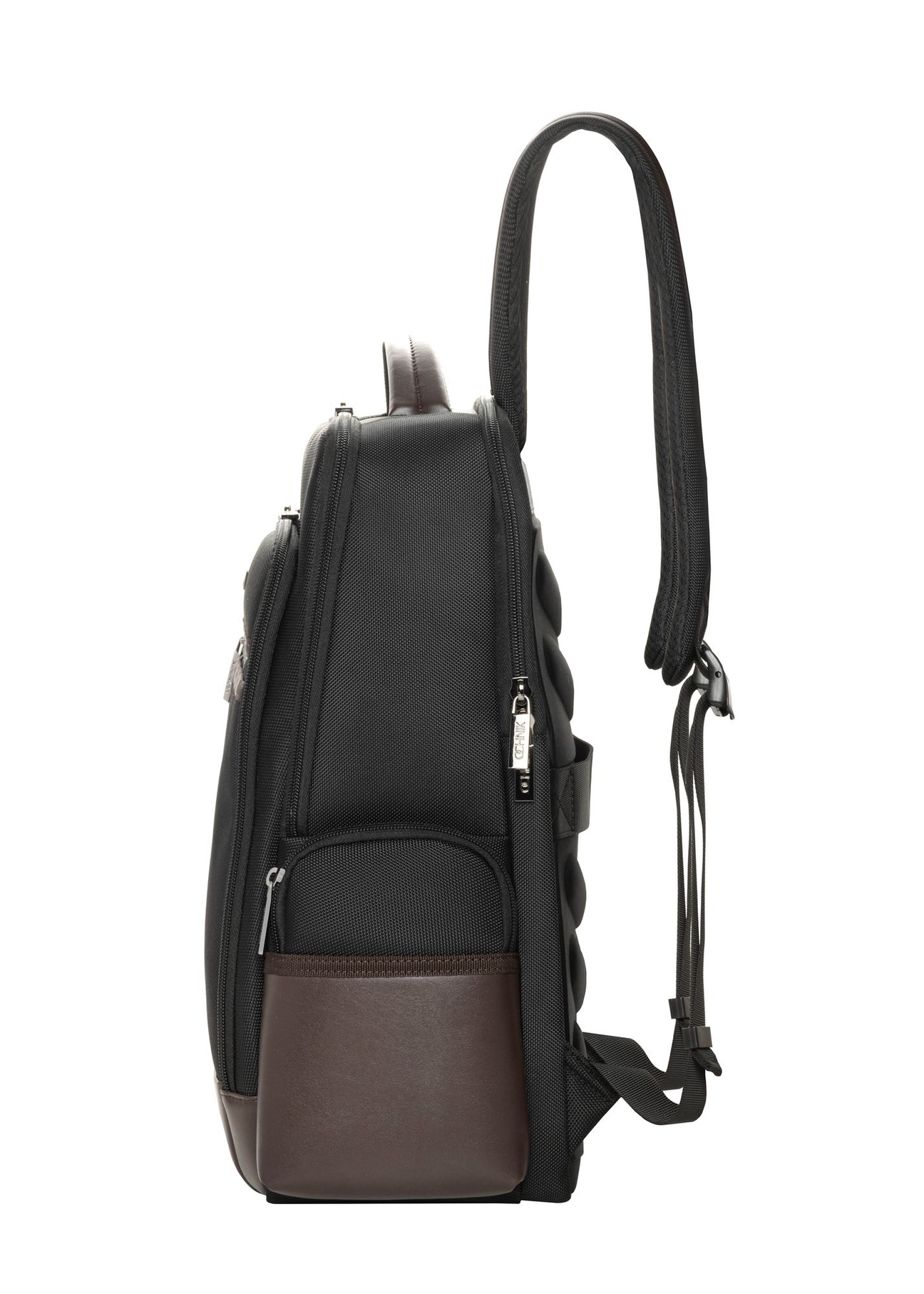 Black large men's backpack TORMN-0435-9J(Z26) - side view, on white background.