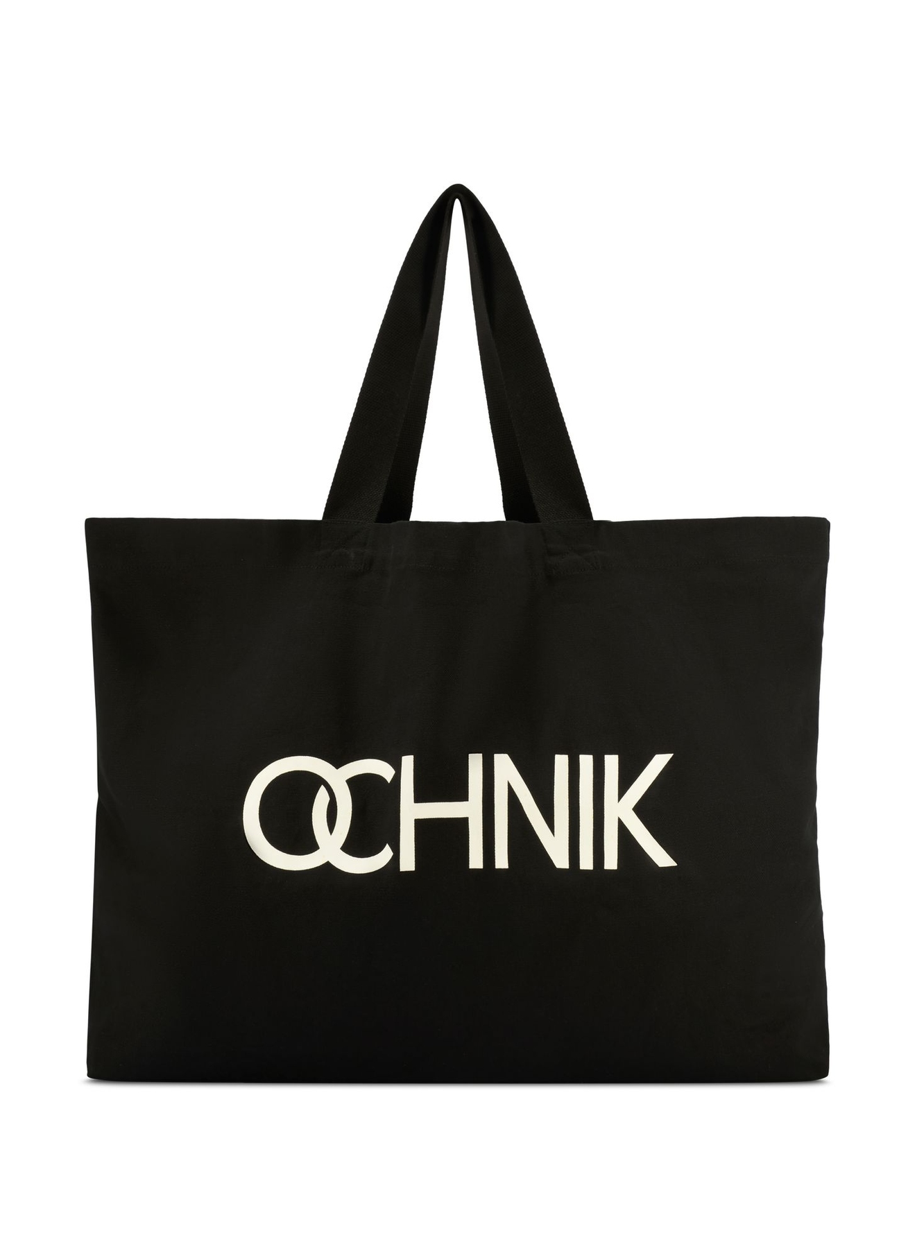 Black cotton bag TOREN-0136-9P(W26) - front product view on white background.