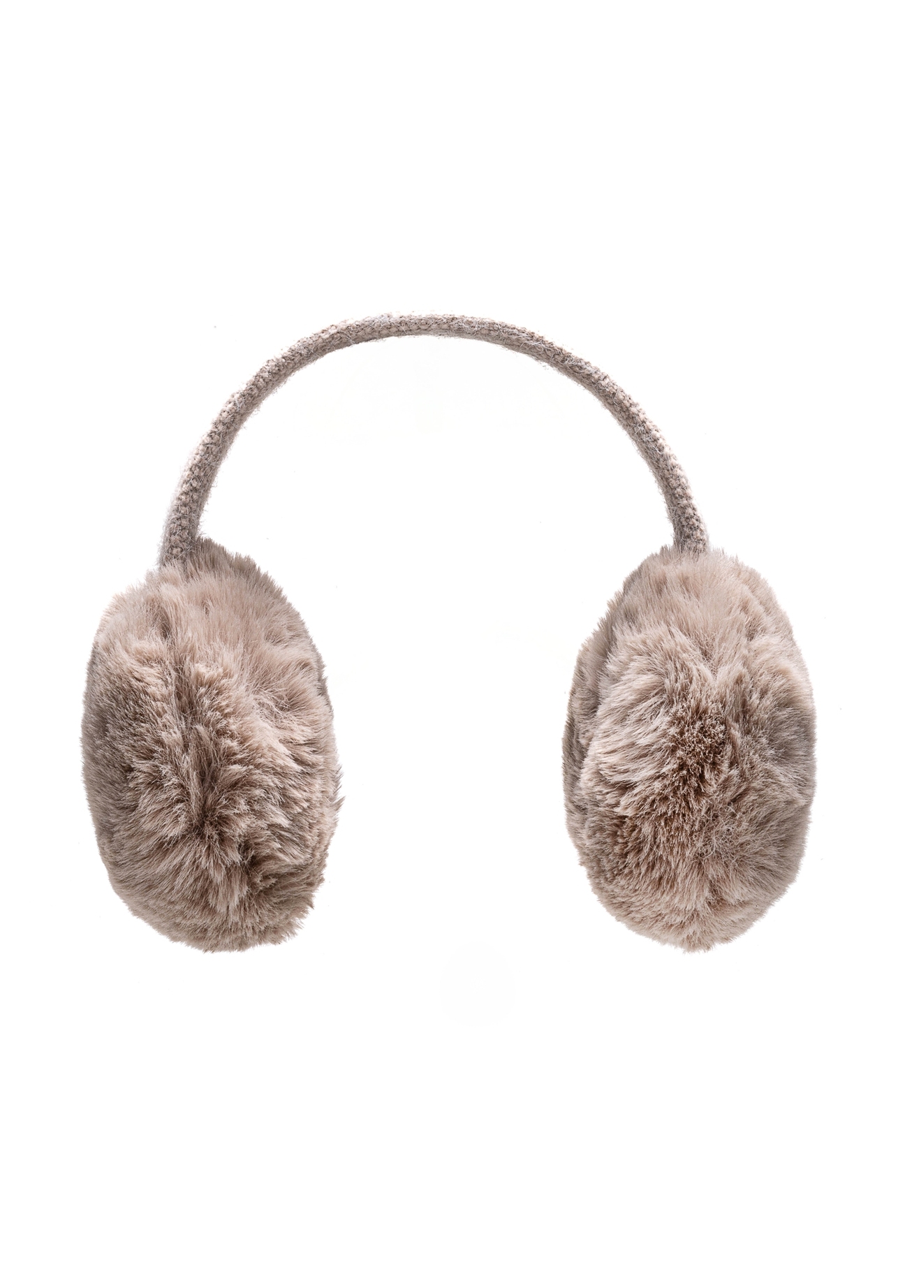 Beige women's earmuffs NAUDP-0003-82(Z25), product view from the front on a white background.