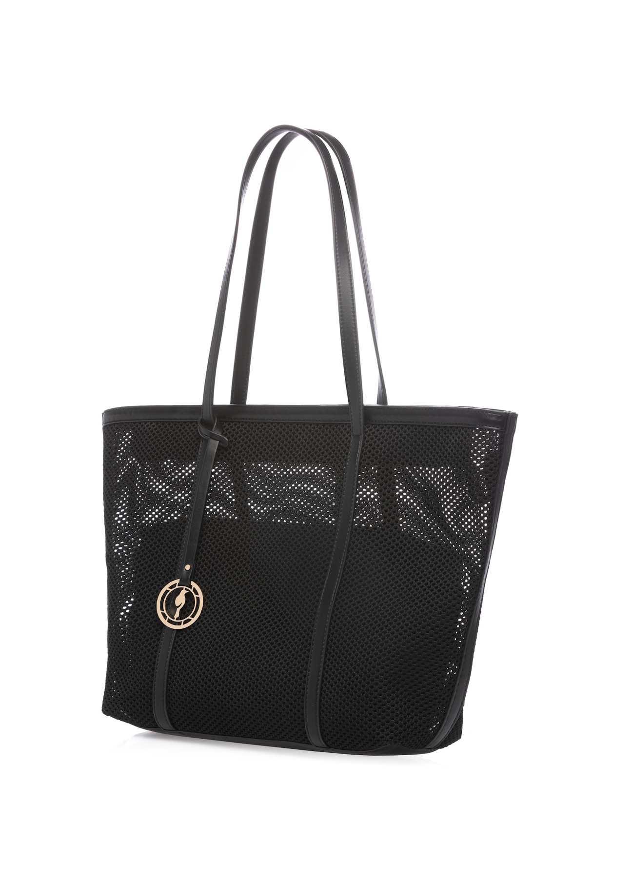 Large mesh women's handbag TOREC-1149-99(W26), diagonal product view on a white background.