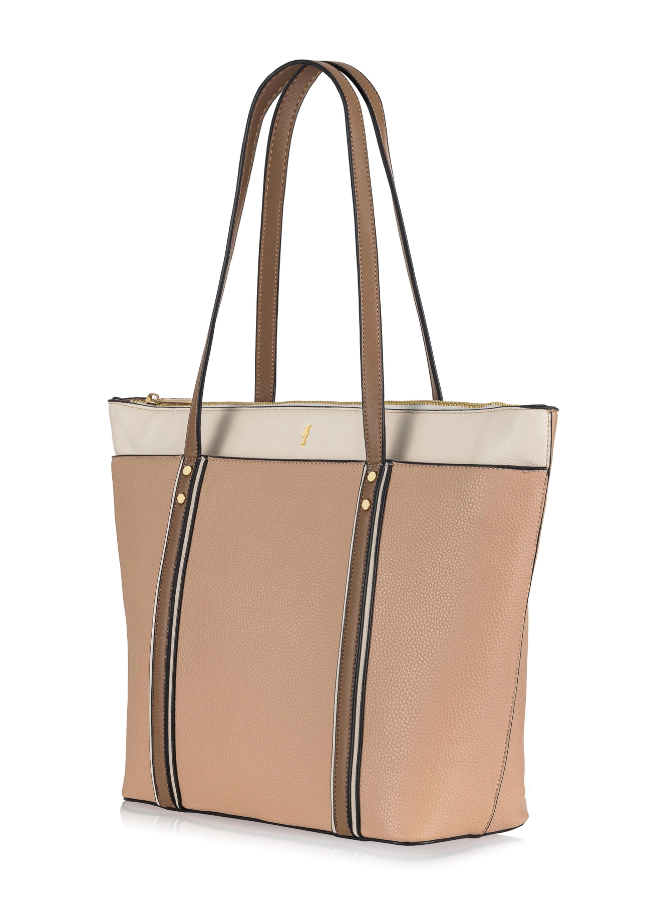 Two-color women's shopper bag TOREC-0780-15(W23)-02