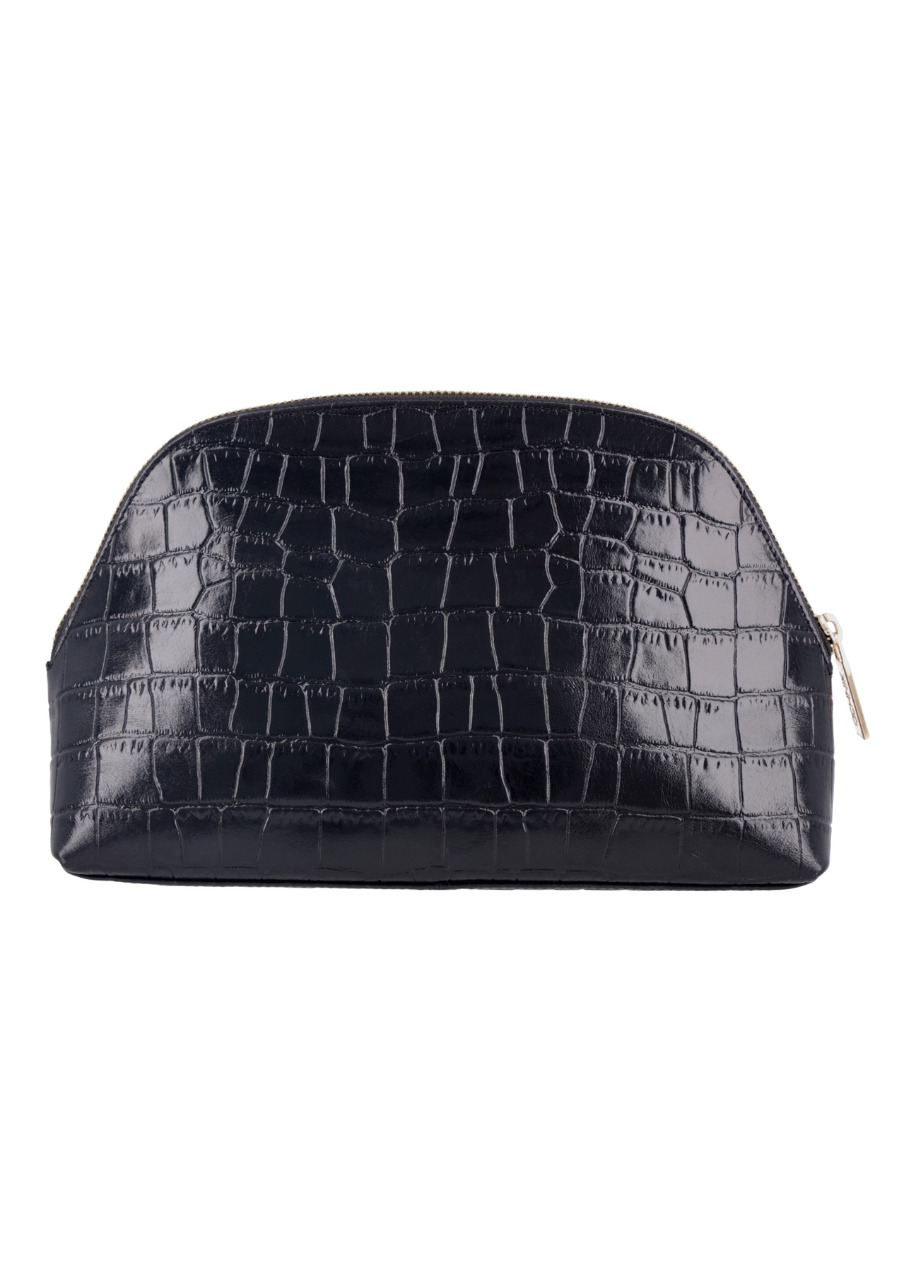 Women's croco leather cosmetic bag TORES-1439-9G(Z26), back view of the product on a white background.