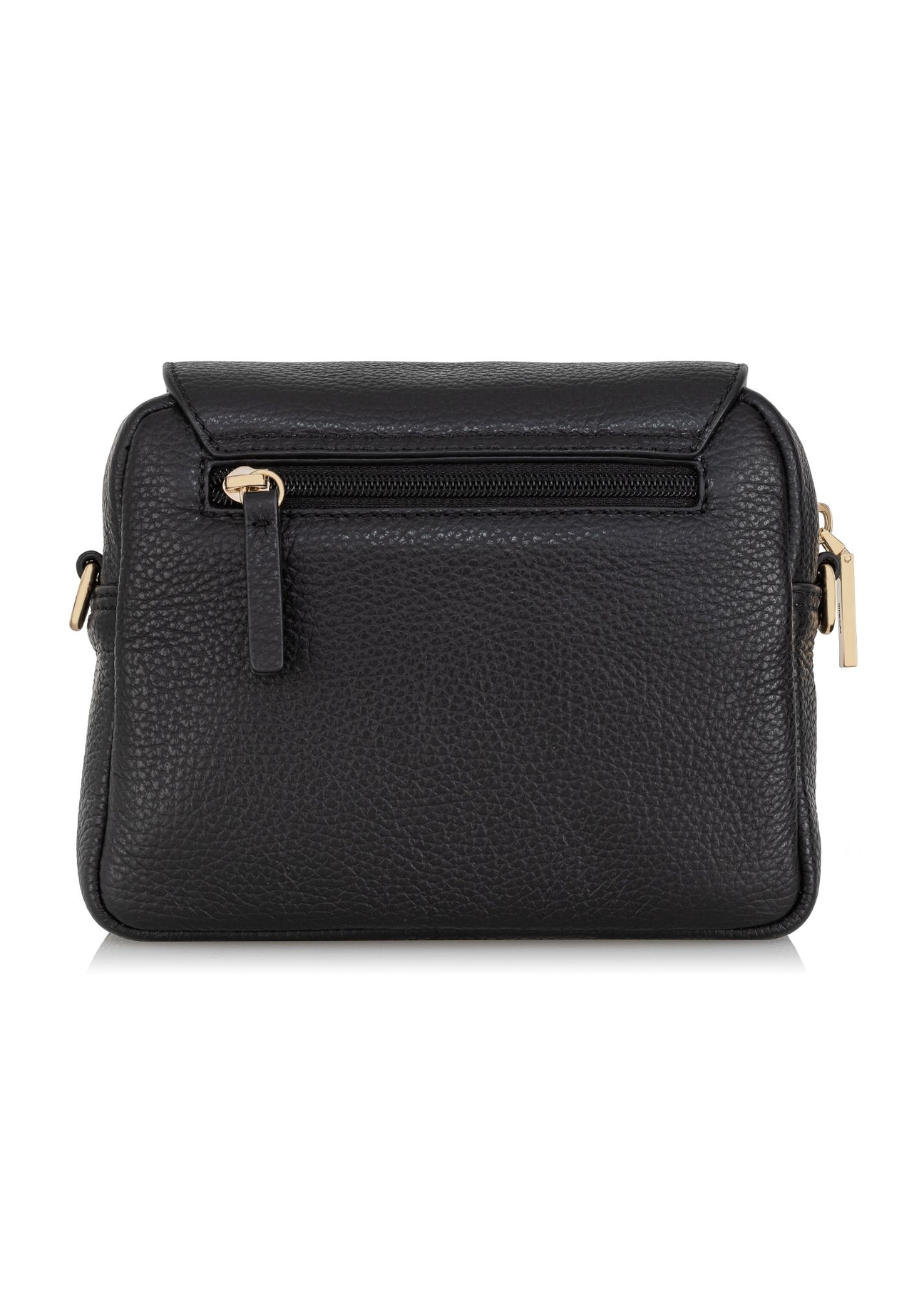 Black leather women's messenger bag TORES-0958C-99(W25)-04