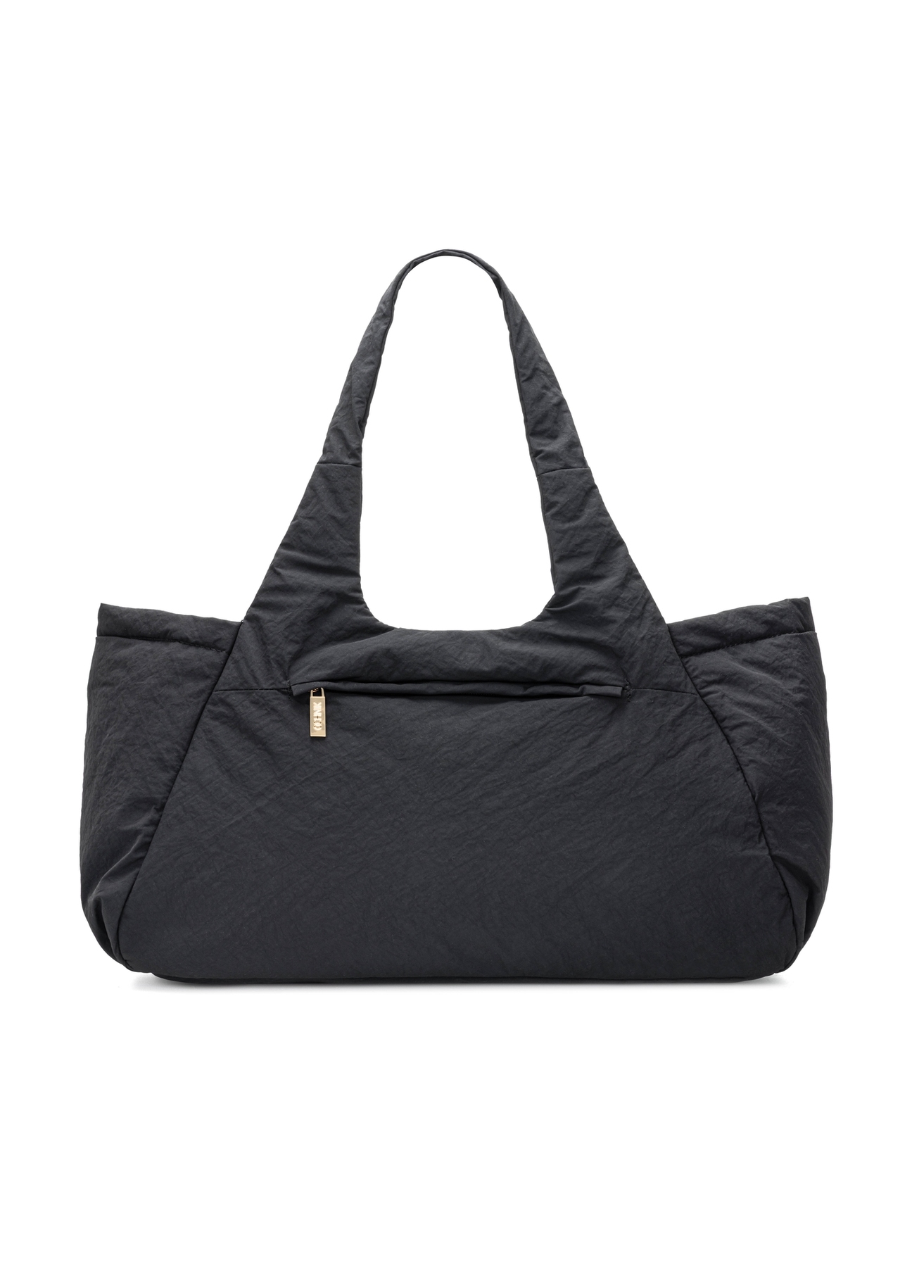 Black women's shopper bag TOREN-0336-99(W26), product view from the back on a white background.