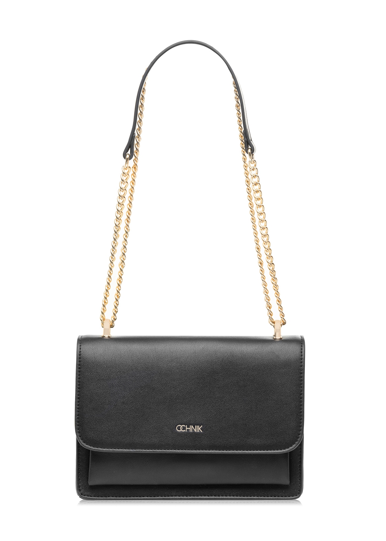 Black women's handbag on a chain TOREC-1100-99(Z25), front product view on a white background.