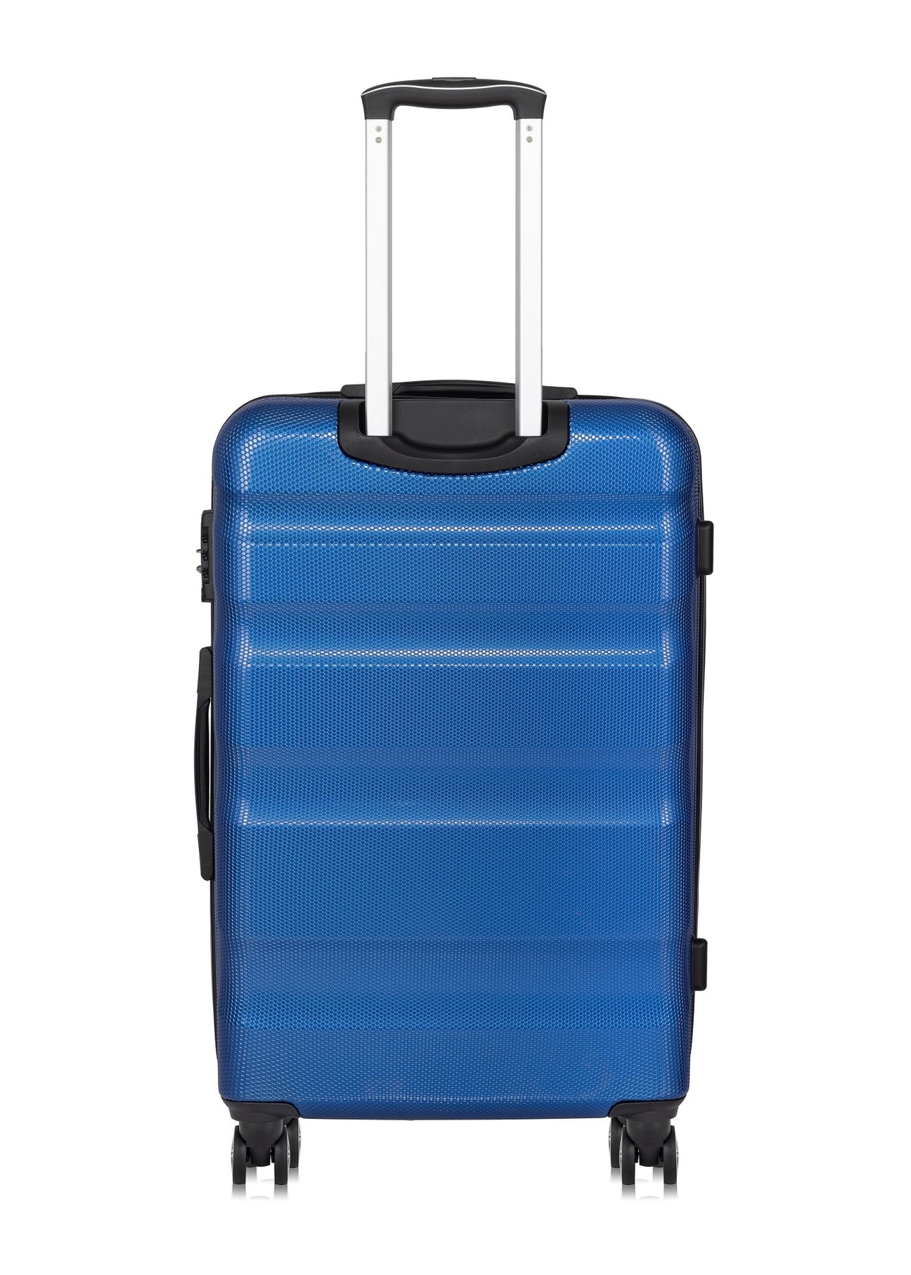 Set of 19'/24'/28' wheeled suitcases WALPC-0012-7C(W26), product view from the back on a white background.