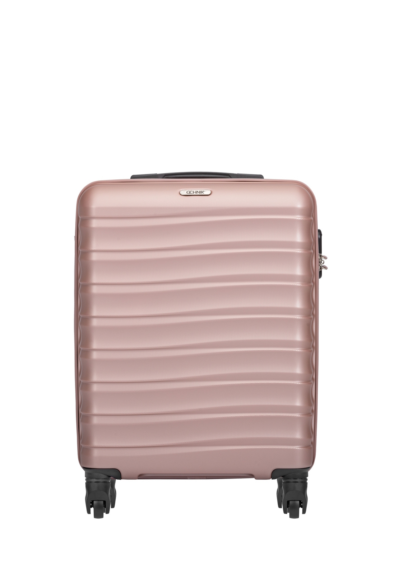 Small suitcase on wheels WALAB-0081-5X-19(W26), front view of the product on a white background.