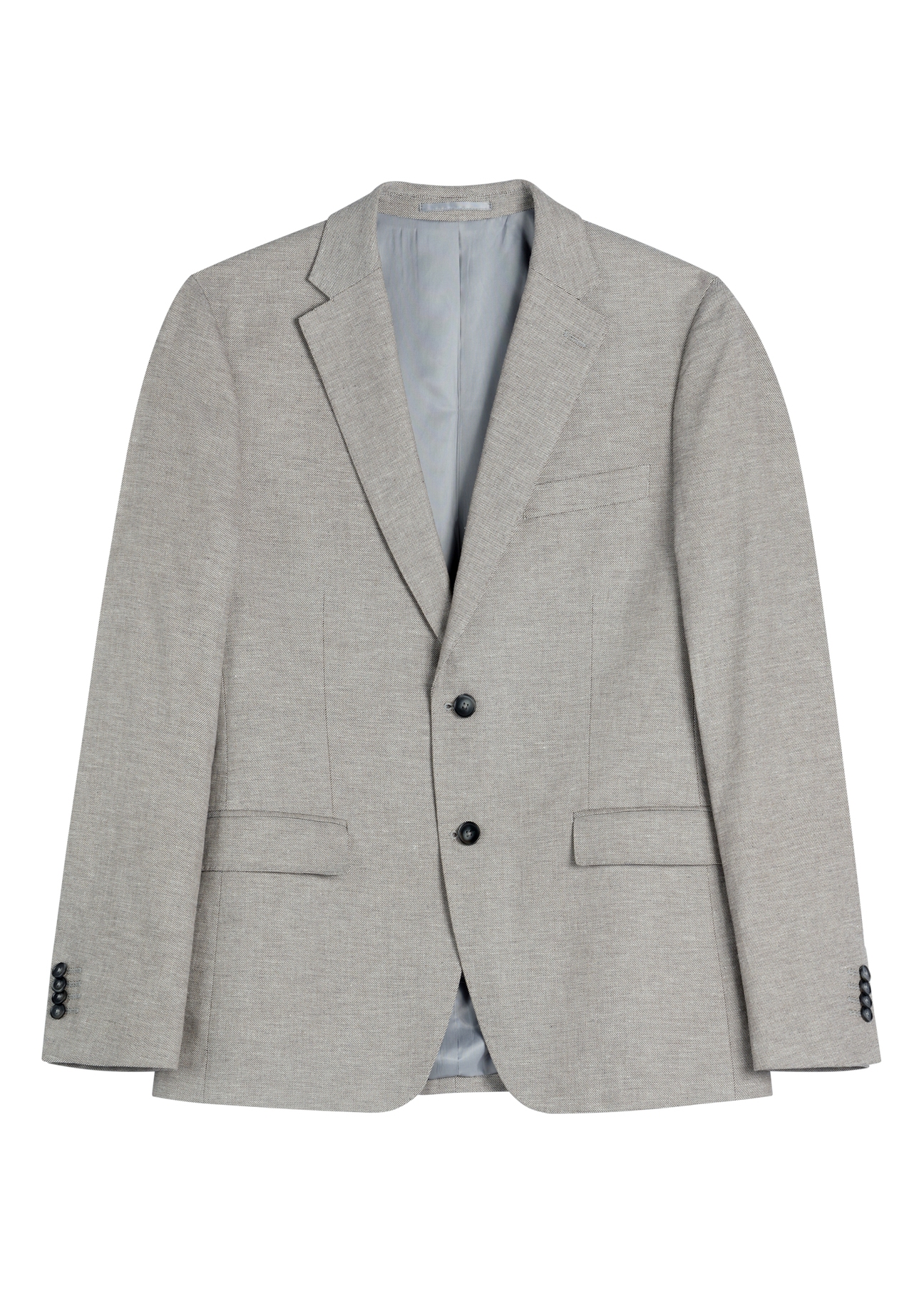Beige men's suit jacket MARMT-0013-1B(W26), front product view on white background.
