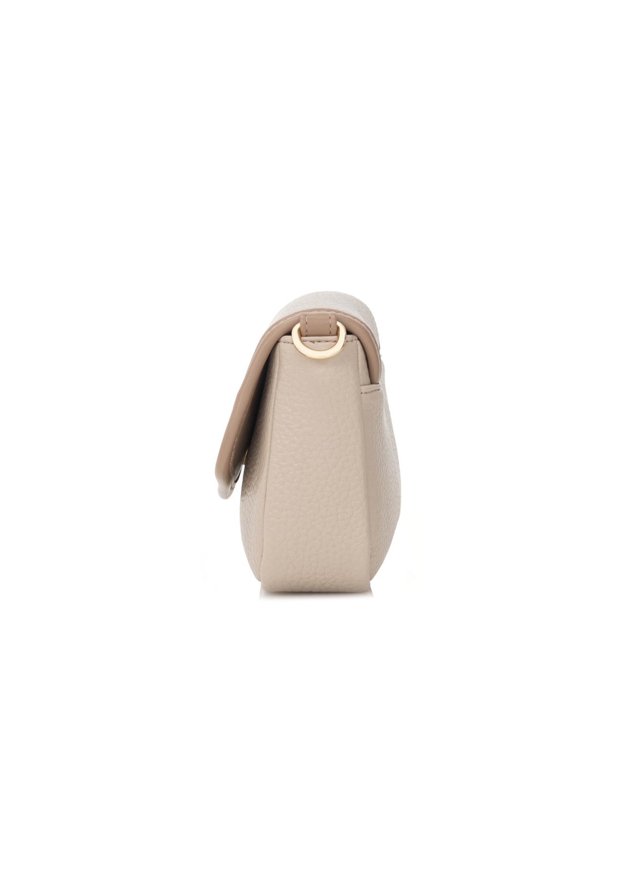 Small beige women's handbag TOREC-1163-1D(W26), side view of the product on a white background.