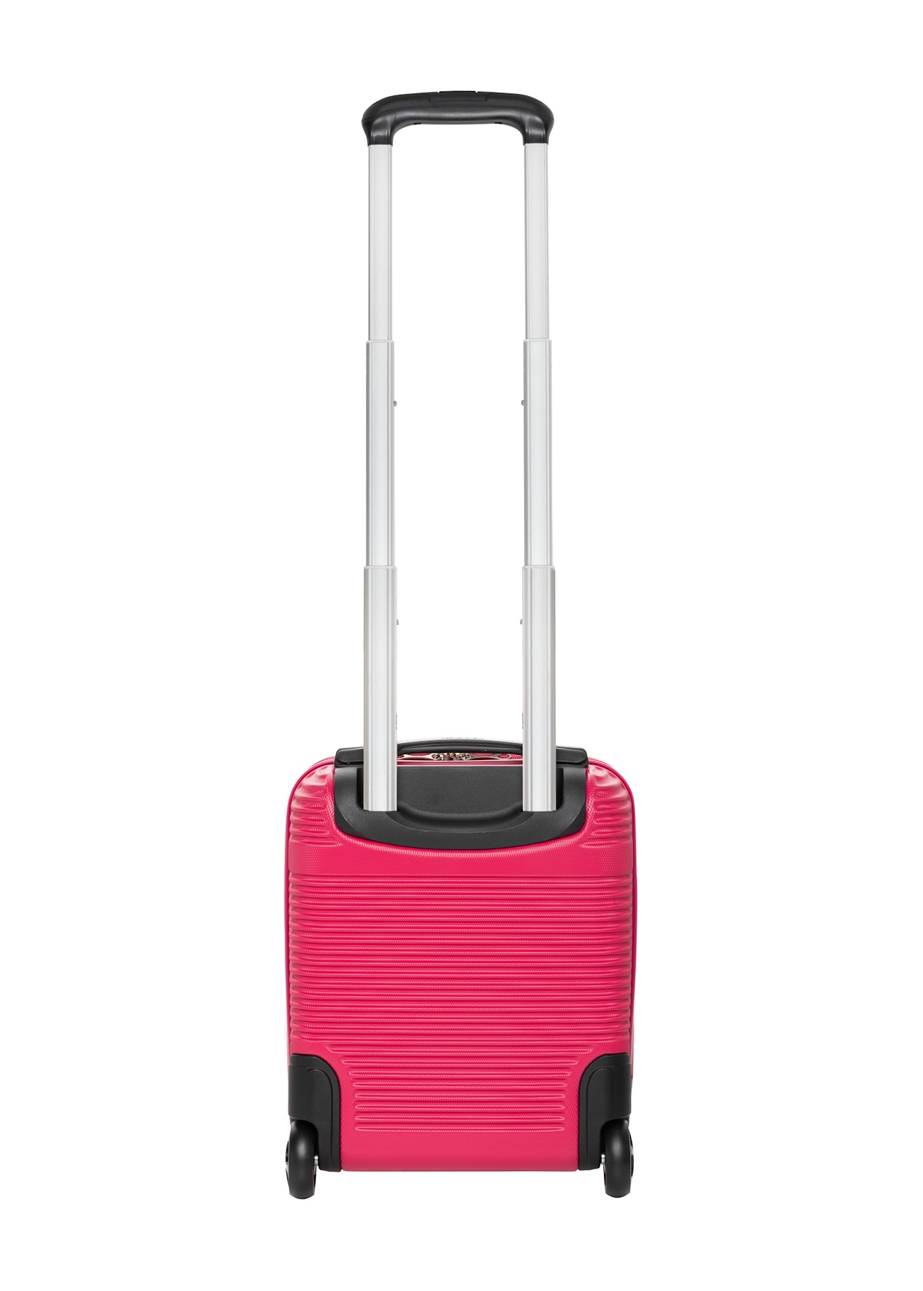 Cabin suitcase on wheels WALAB-0040-5E-16(W26), product back view on white background.