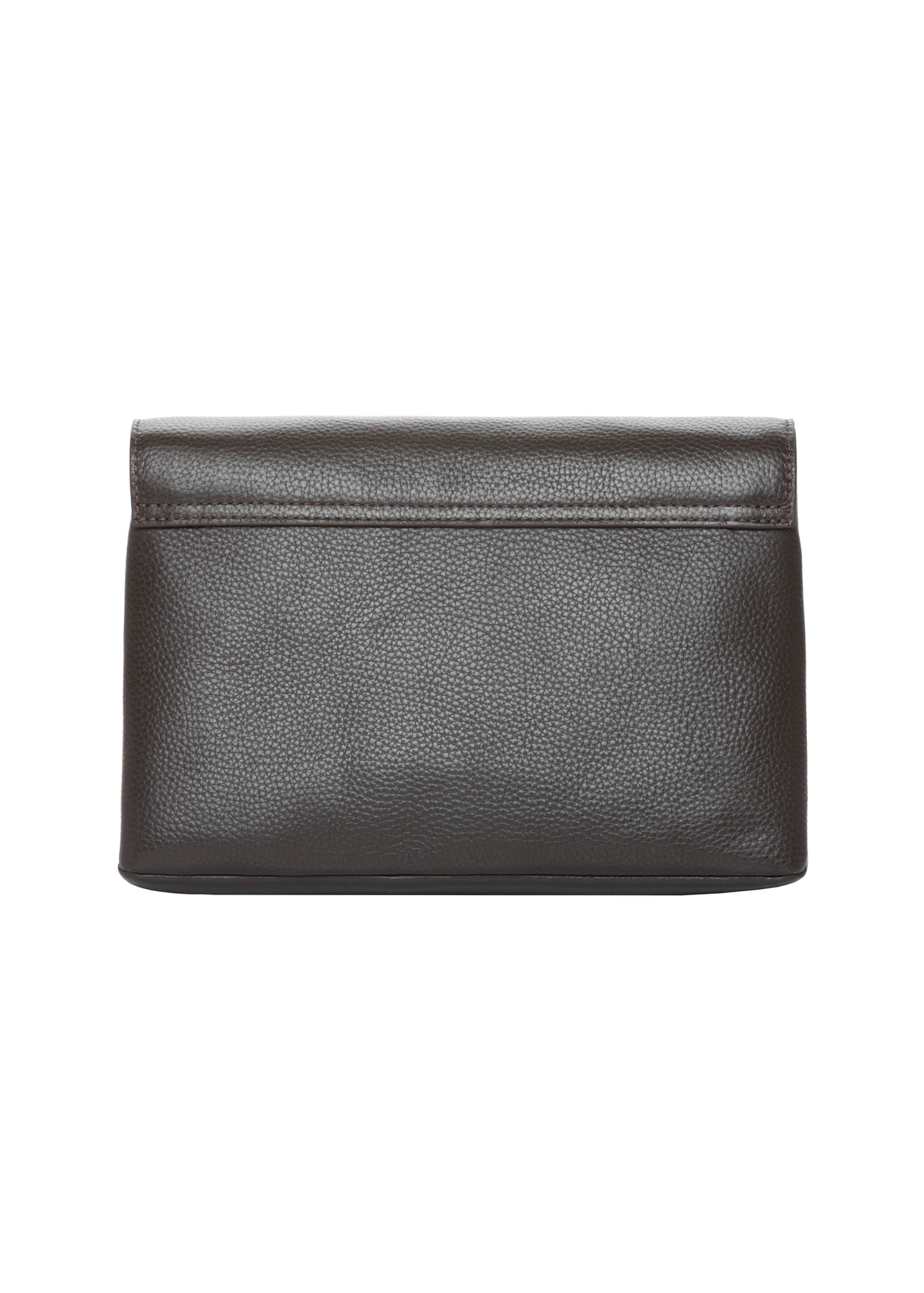 Black leather shoulder bag TORES-1317-99(Z26), product view from the back on a light background.