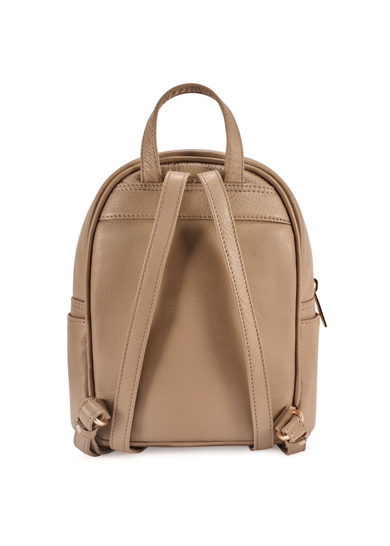 Beige leather women's backpack TORES-1089A-1B(W26)