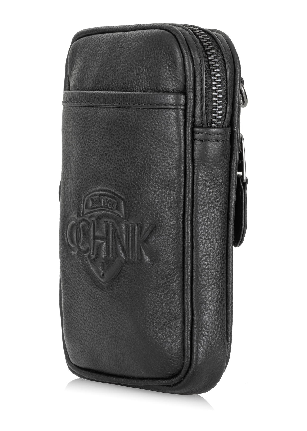 Men's embossed leather pouch PORMS-0515A-99(W23)-05