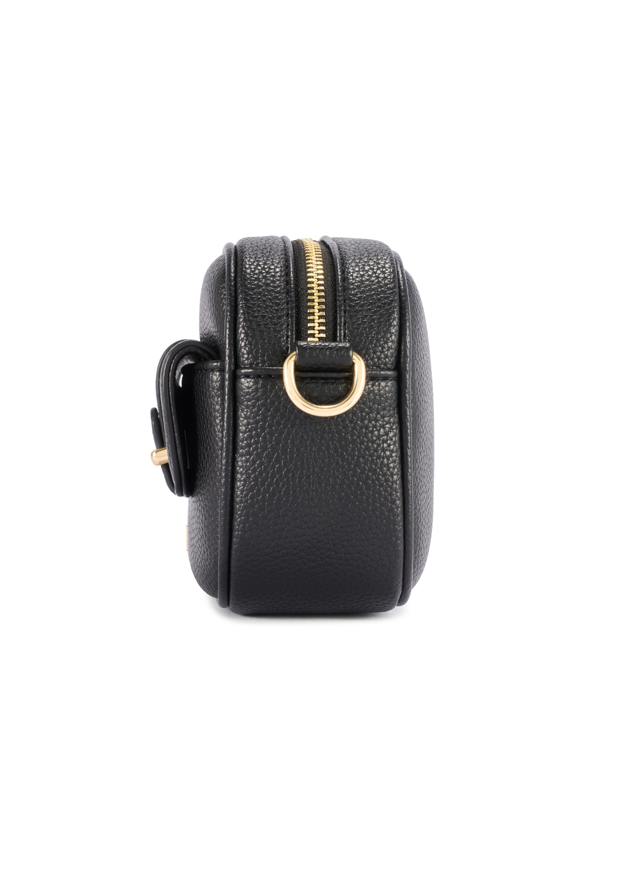 Small black women's handbag TOREC-1174-99(W26), side view of the product on a white background.