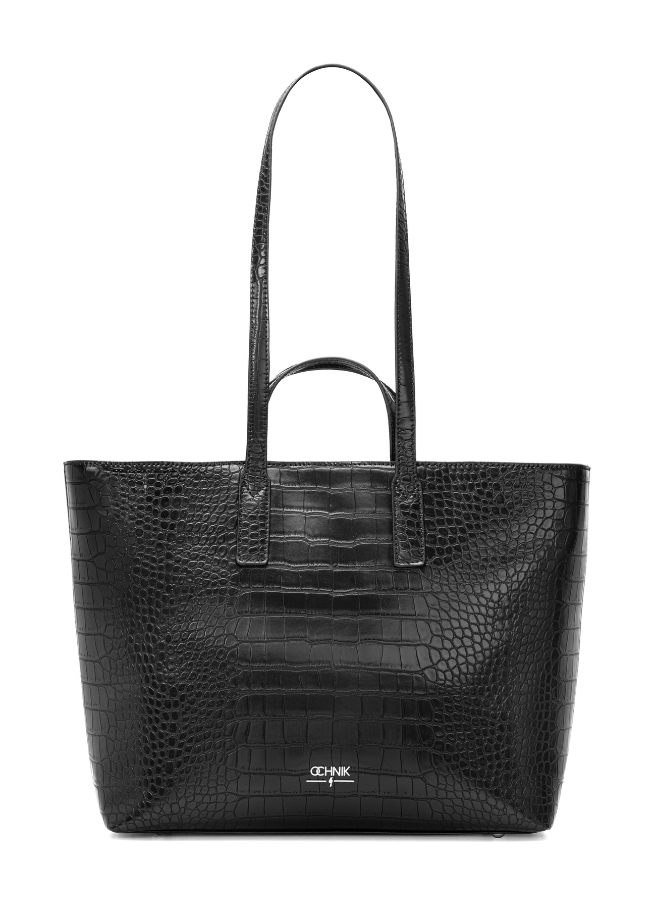 Black women's shopper handbag TOREC-1204-9G(W26), front product view on white background.