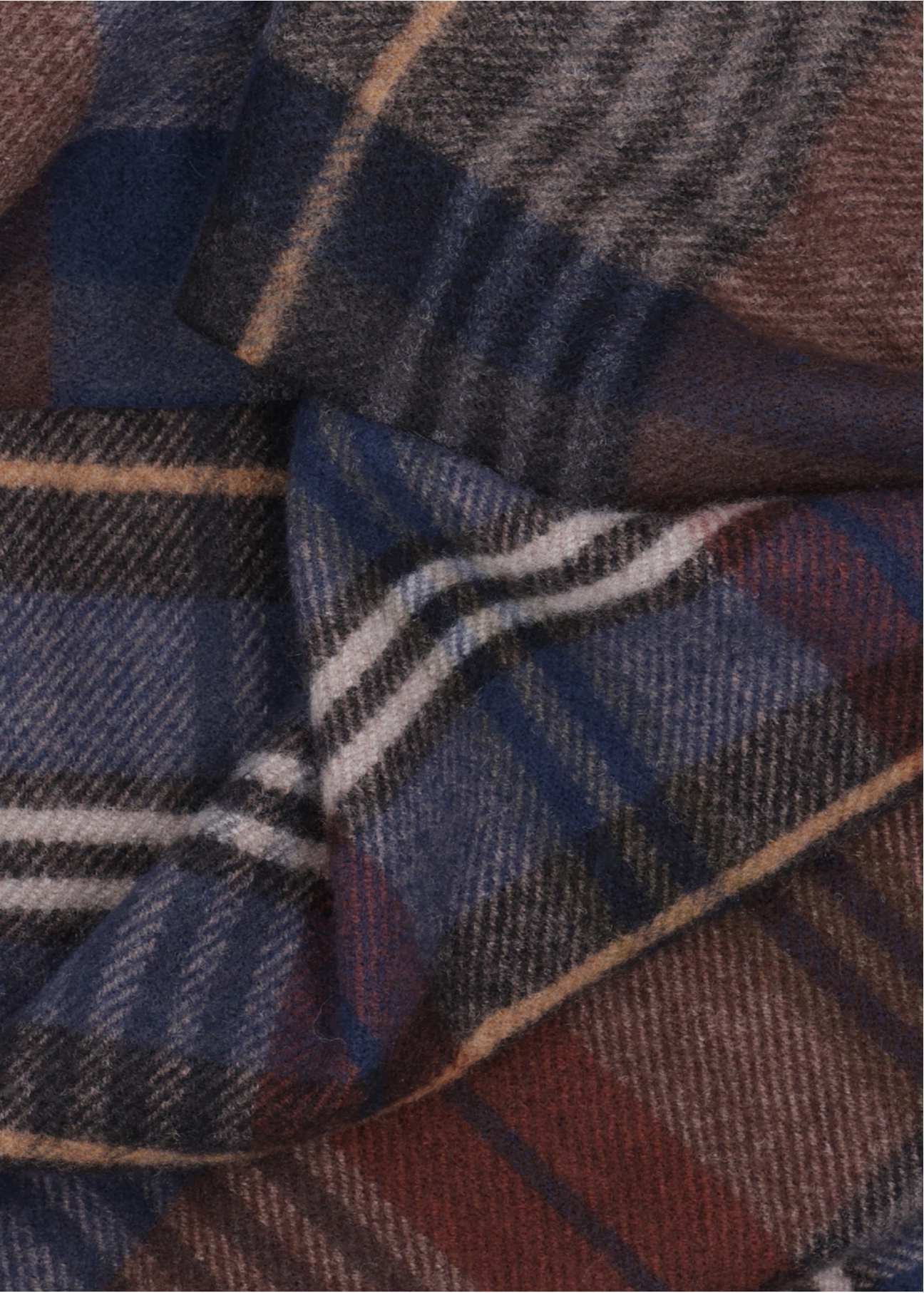 Men's checkered scarf SZAMT-0088-7I(Z26), close-up of the product detail.