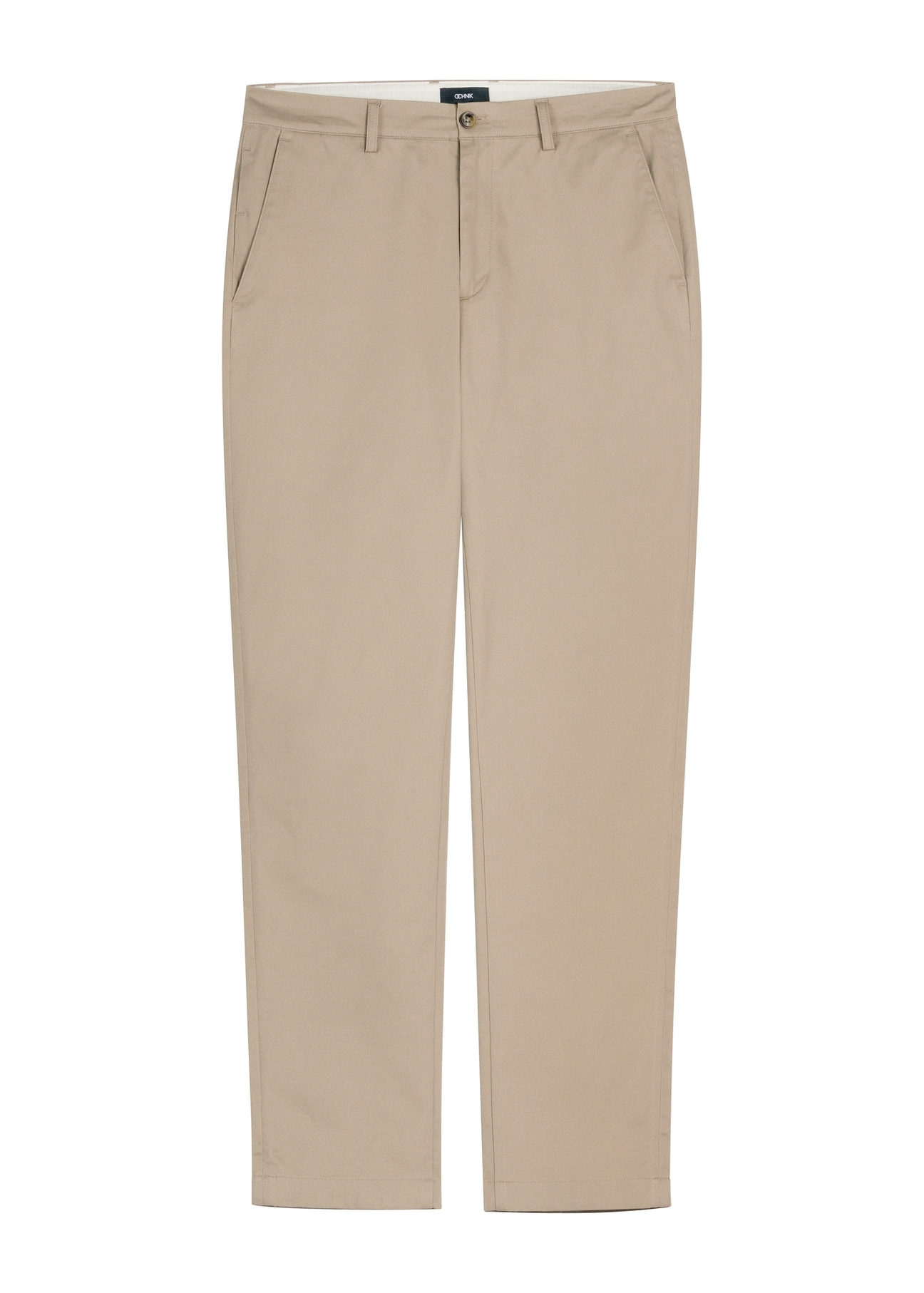 Dark beige men's trousers SPOMT-0121-1K(W26), product view from the front on a white background.