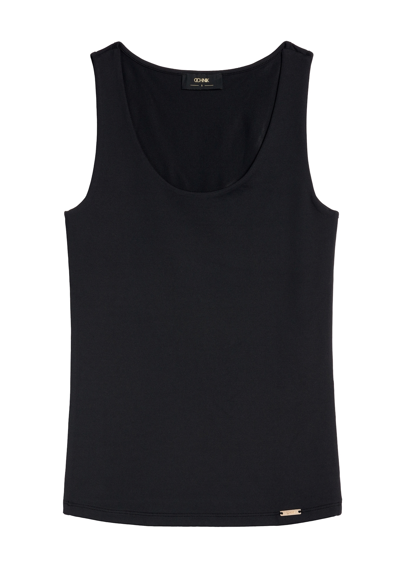 Black women's camisole BLUDT-0179-99(Z24), product view from the front on a white background.