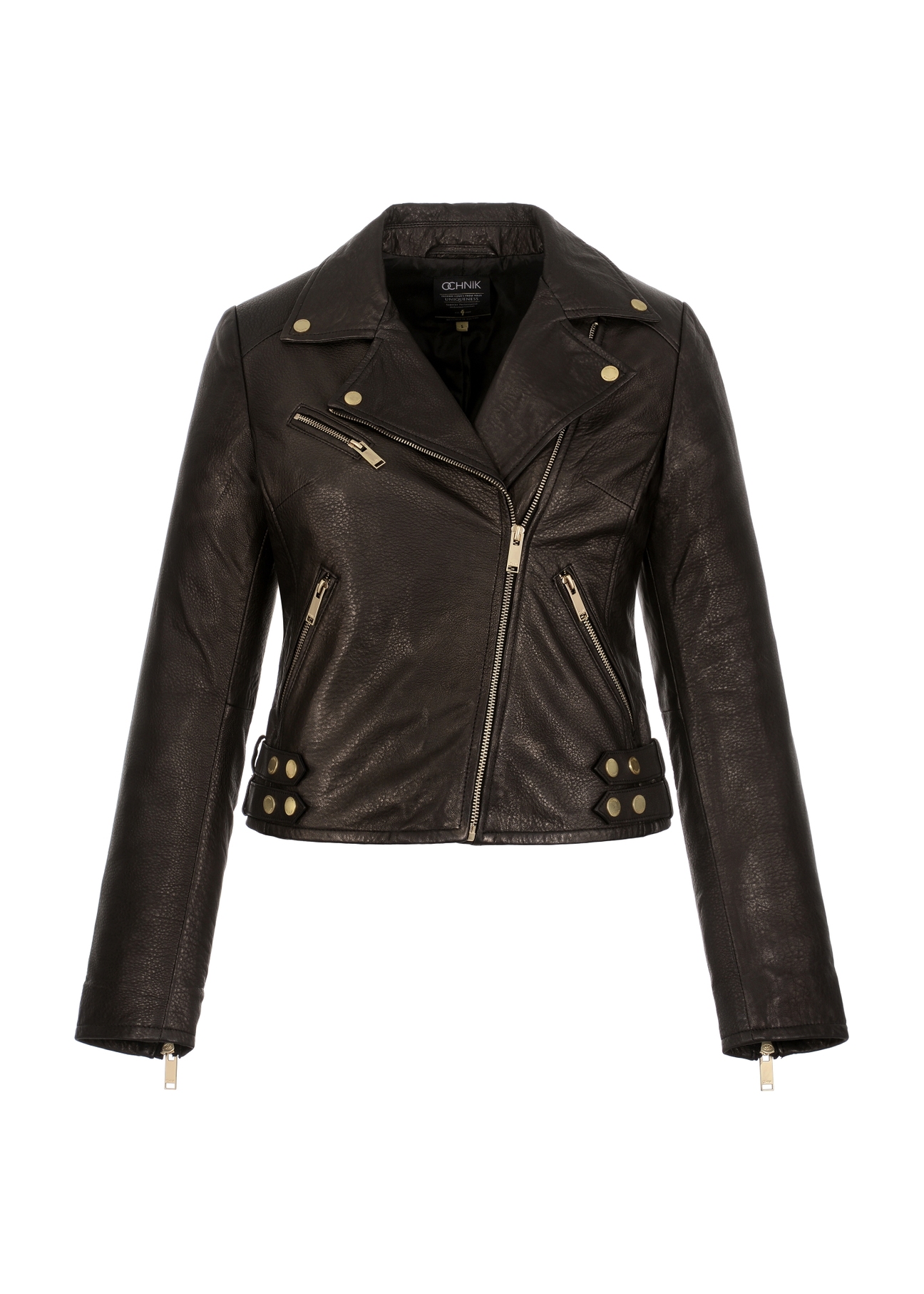 Women's leather ramones with zippers KURDS-0427-1313(W23)-04