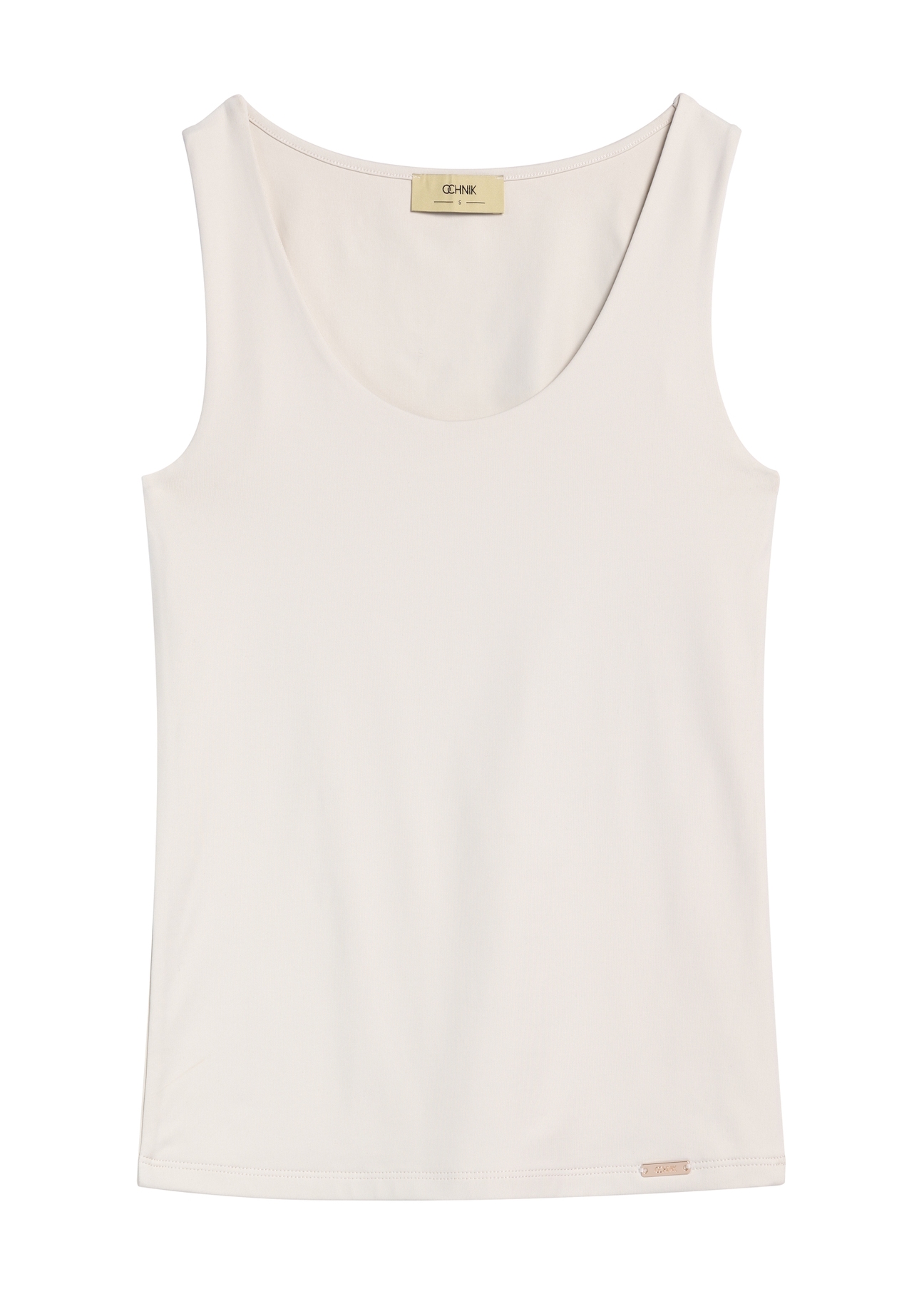 Light beige women's camisole BLUDT-0179-80(Z24), product view from the front on a white background.