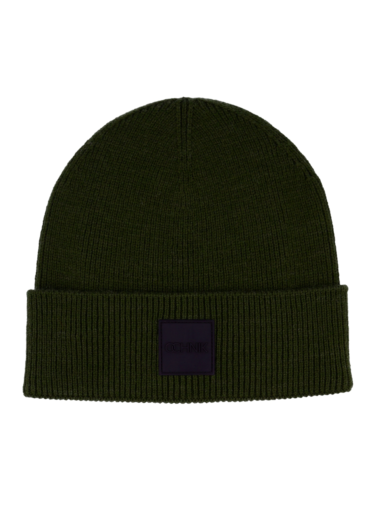 Green men's cap CZAMT-0095-8B(Z26), front product view on white background.