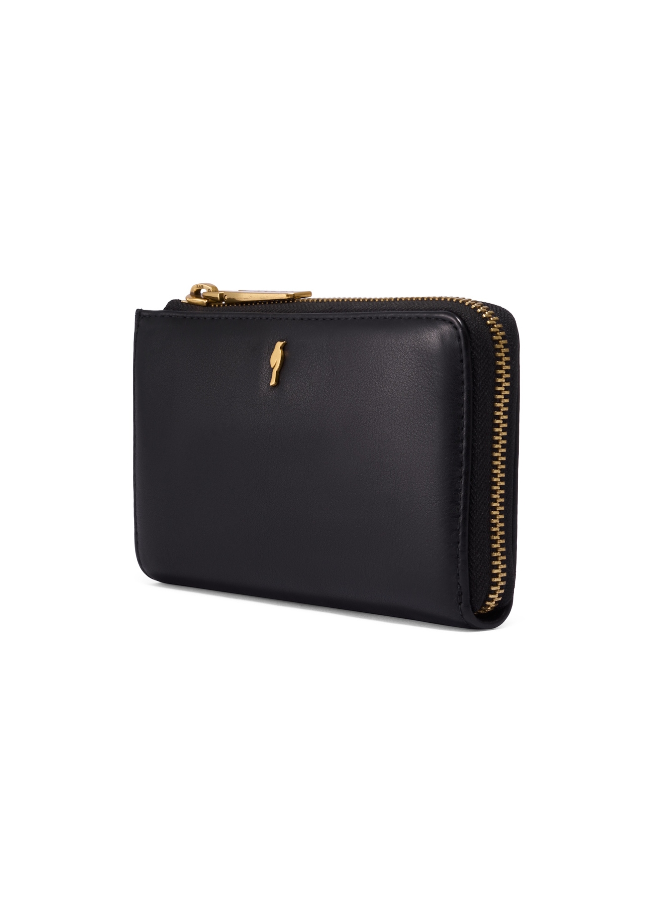 Black leather women's wallet PORES-0997-99(Z26), diagonal product view on a light background.