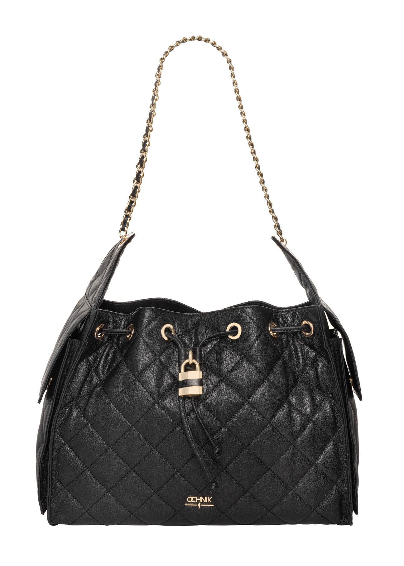 TORES-1365-9P(Z26) quilted leather women's handbag, front view on a white background.