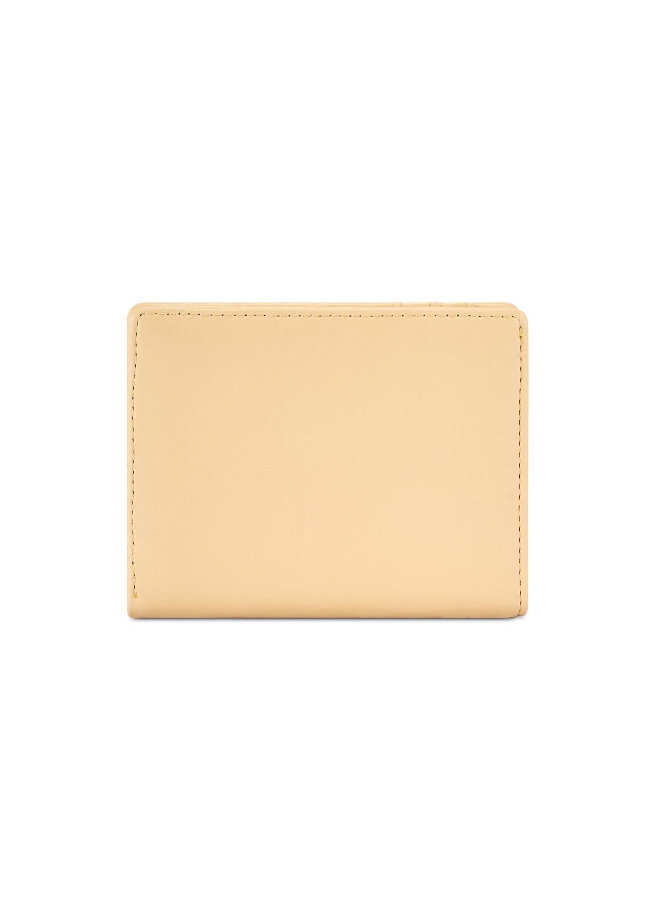 Small light yellow women's wallet POREC-0415-2A(W26), back view of the product on a white background.